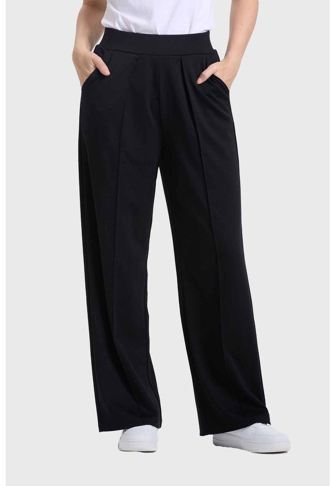Pantalón Mujer Sastrero Pretina Negro-0