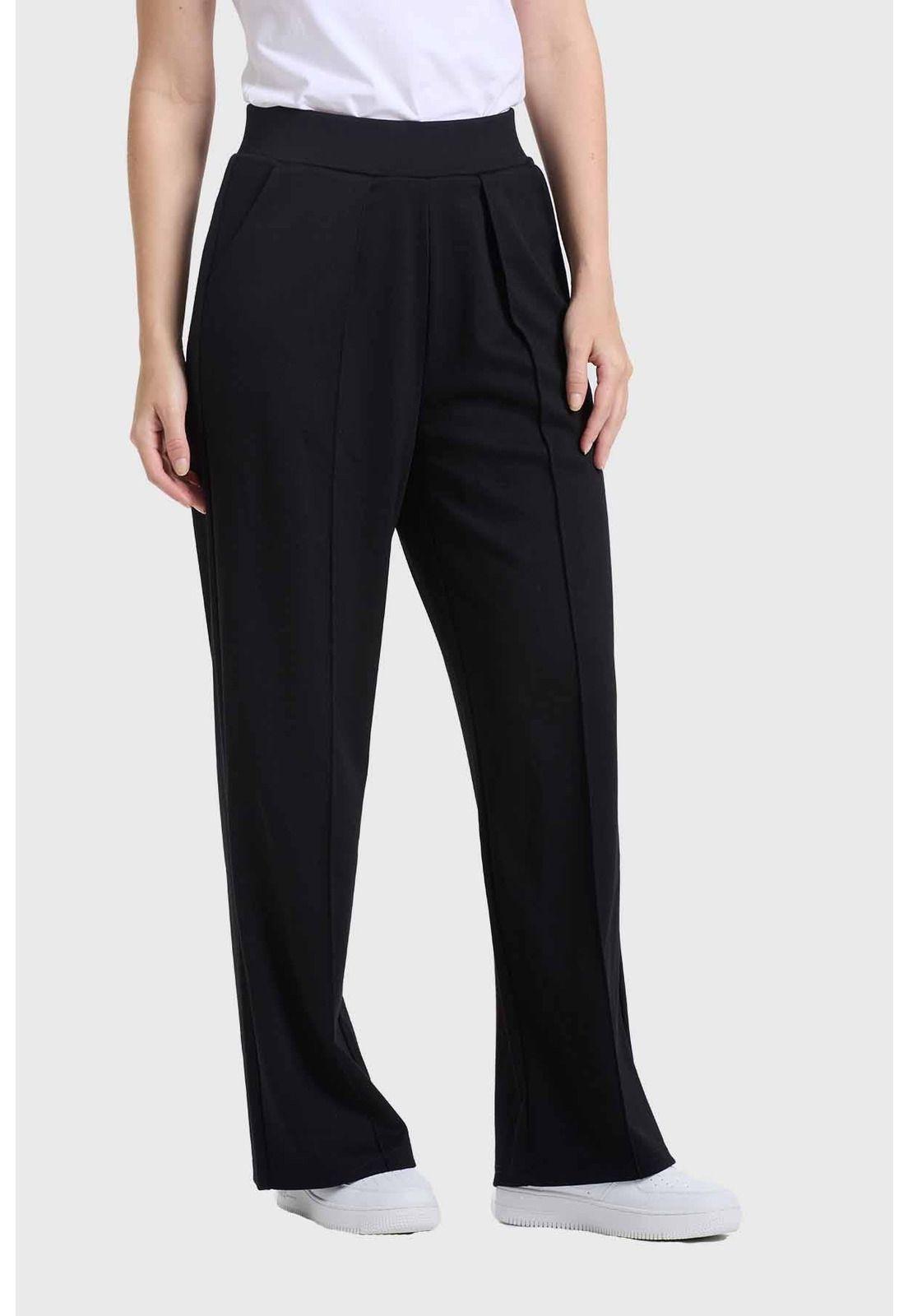 Pantalón Mujer Sastrero Pretina Negro-1