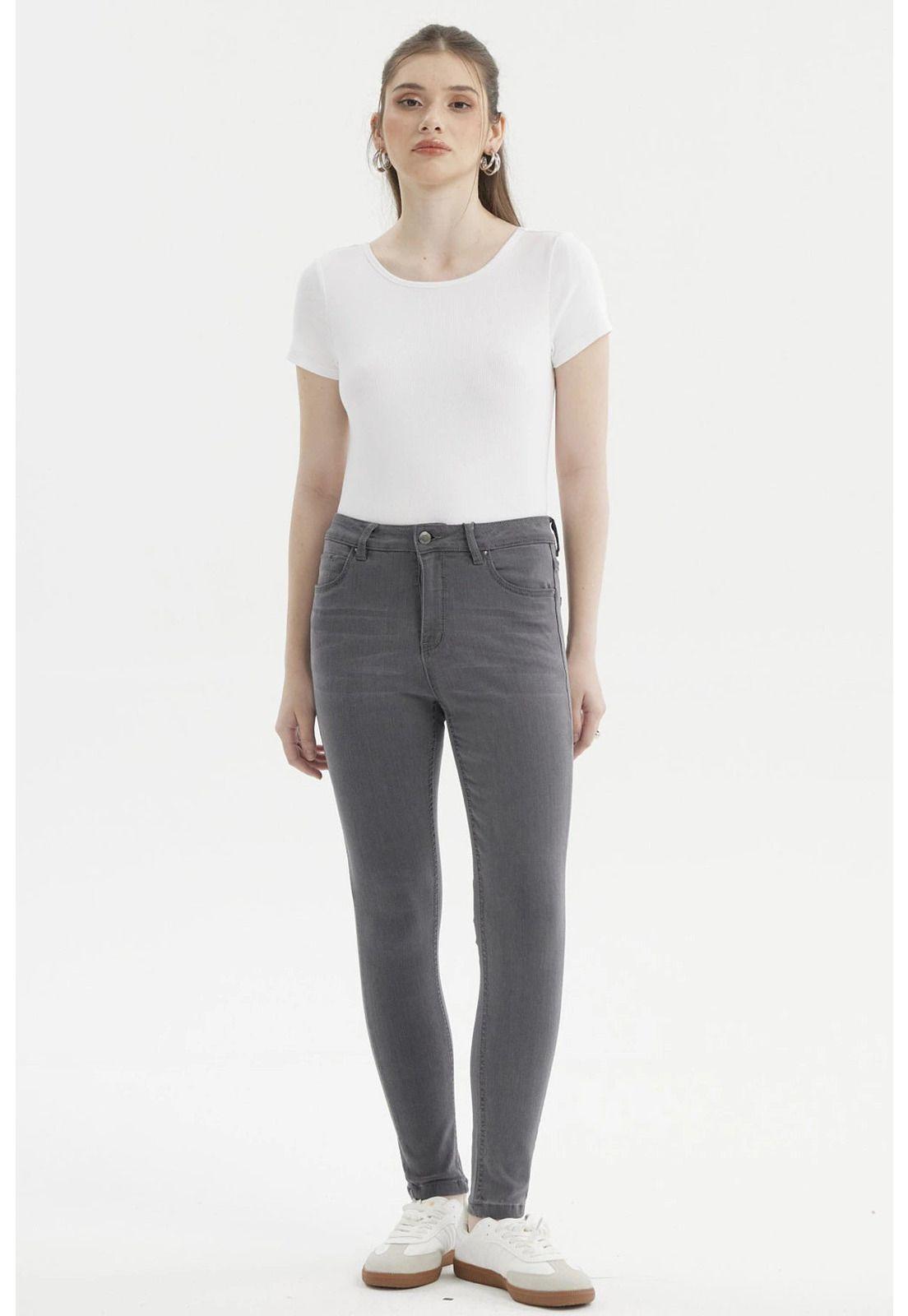 Jeans Mujer Super Skinny Estela Gris - ll-3