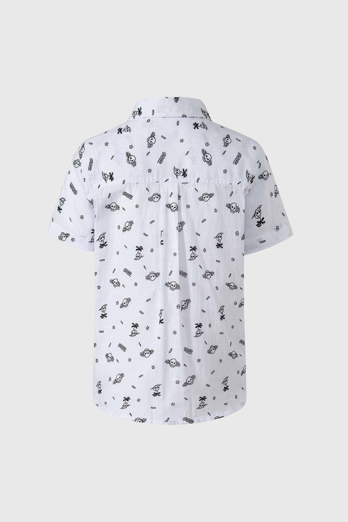 Camisa Niño Mini Print Blanco-1
