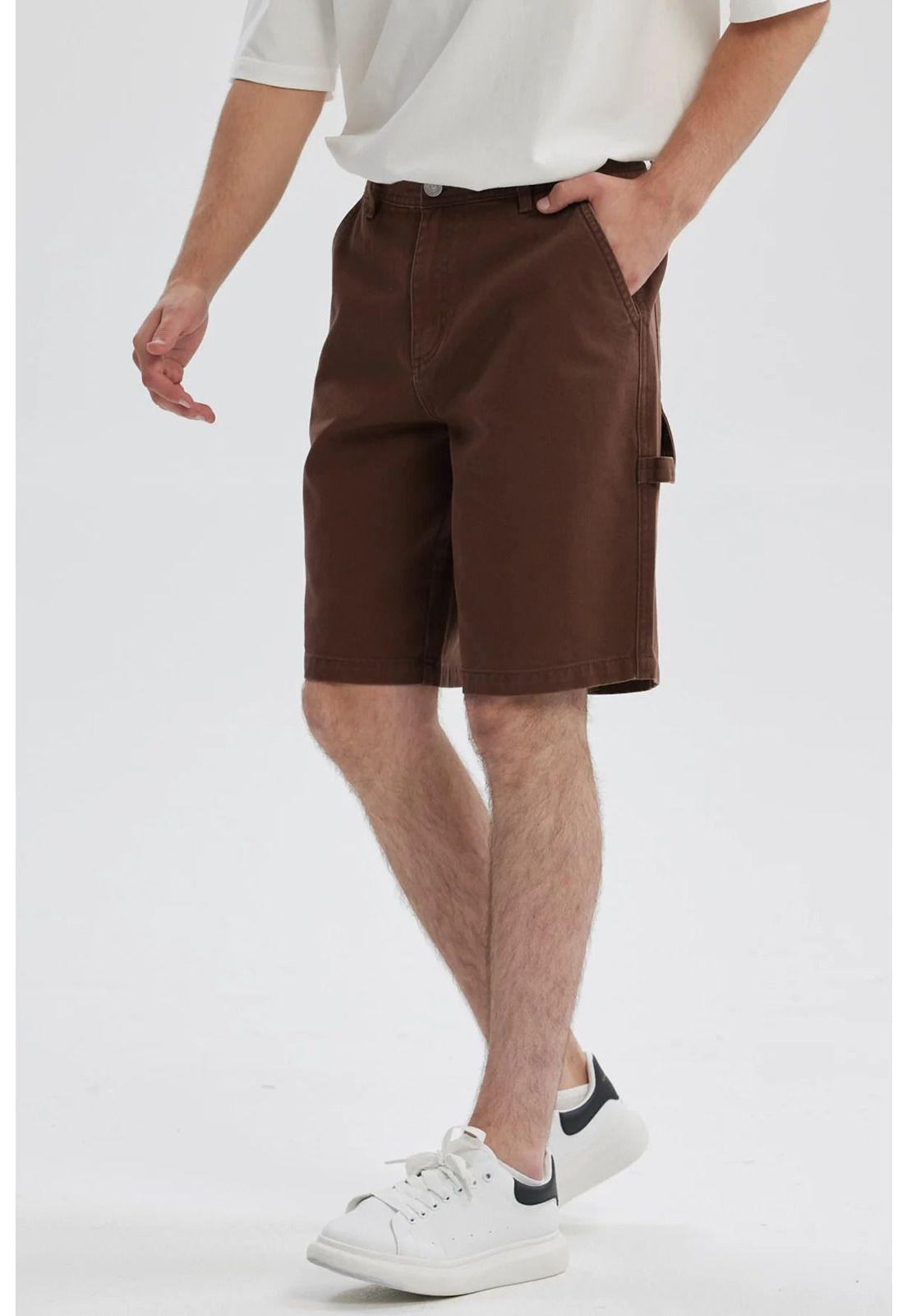 Bermuda Hombre Carpintero Baggy Fit Café-1