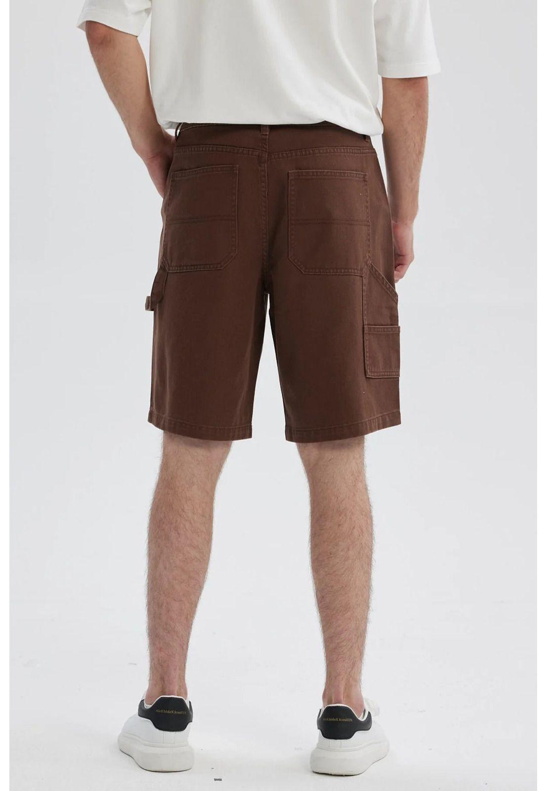 Bermuda Hombre Carpintero Baggy Fit Café-2