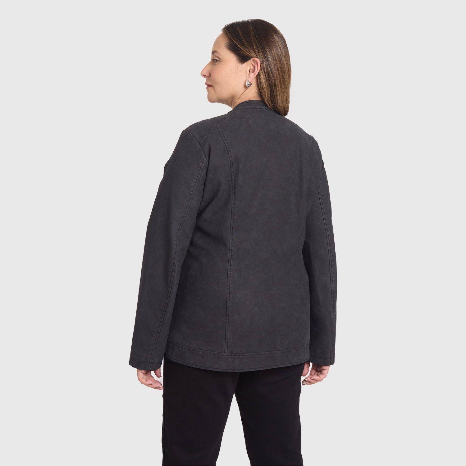 Chaqueta Mujer Gamuza Negro Fashion's Park-2