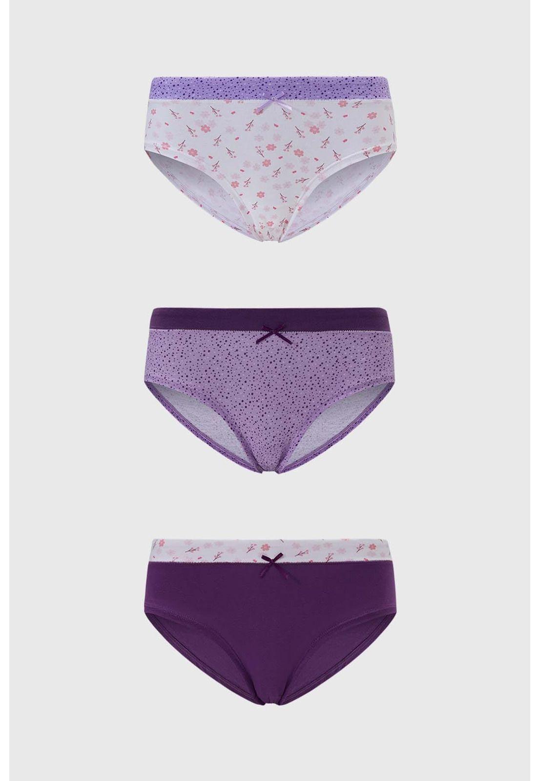 Calzón Mujer Tripack Pantaleta Algodón Blanco-0