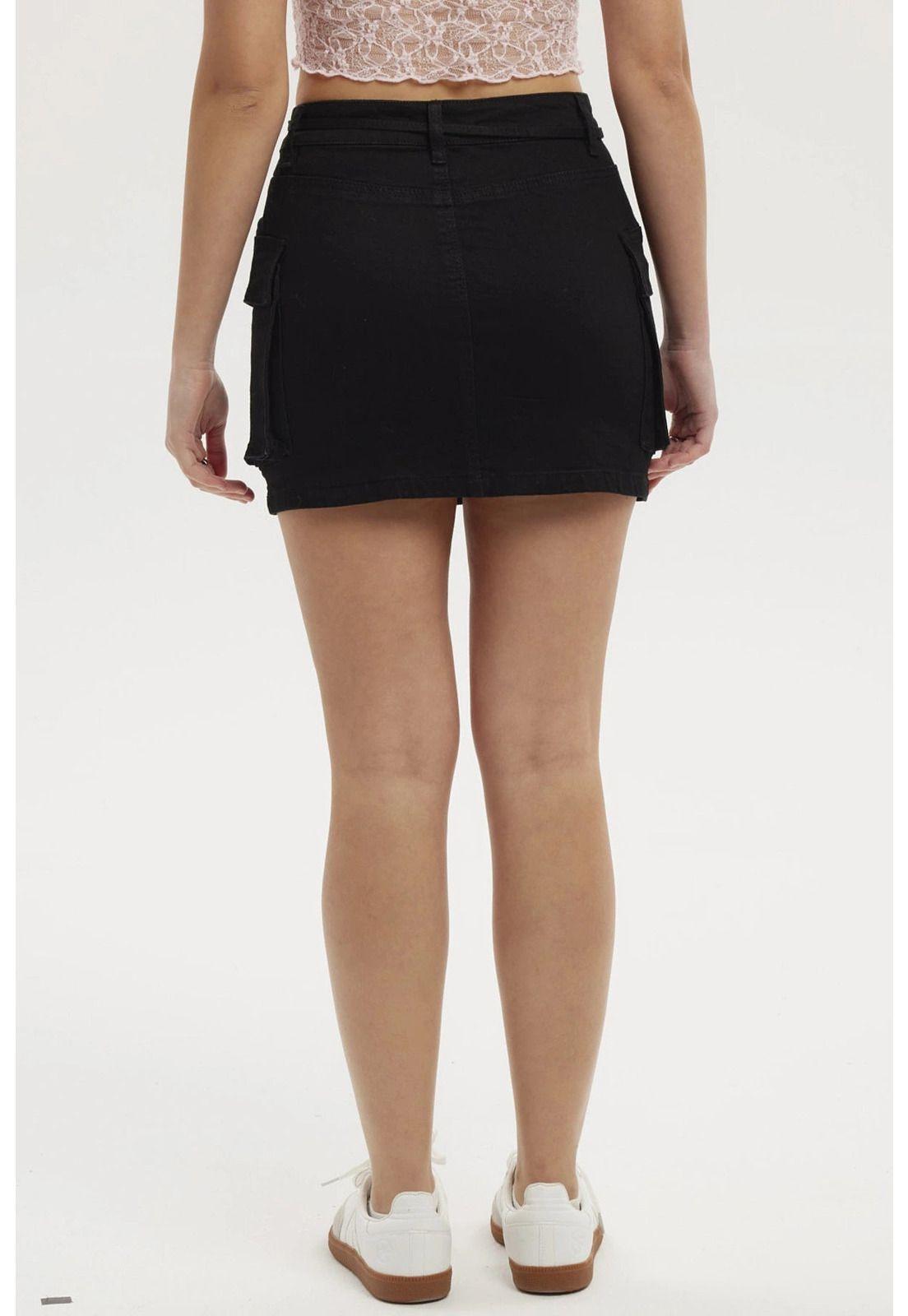 Falda Mujer Lazo Largo Negro-2