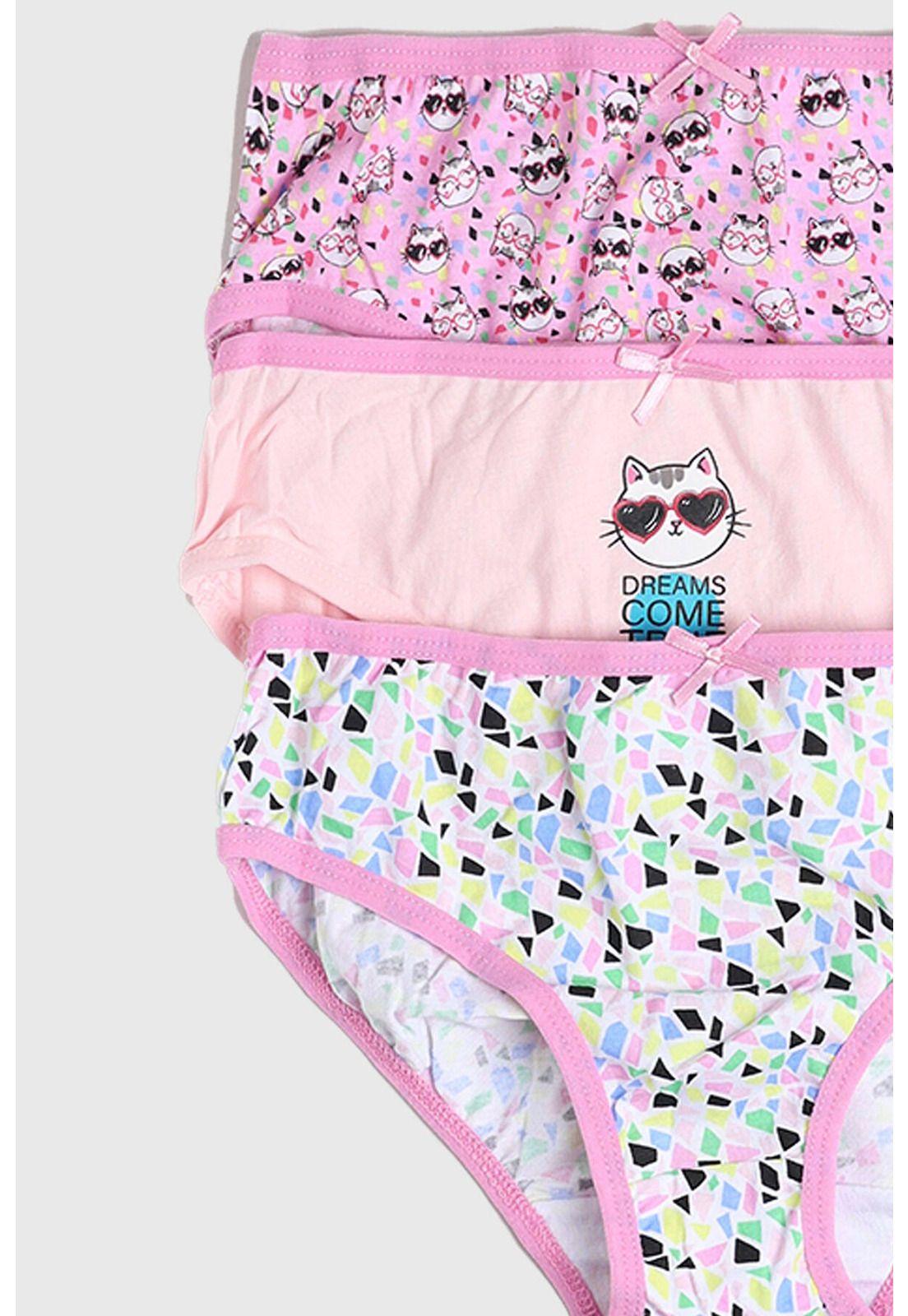 Calzón Niña Tripack Rosado - lV-1