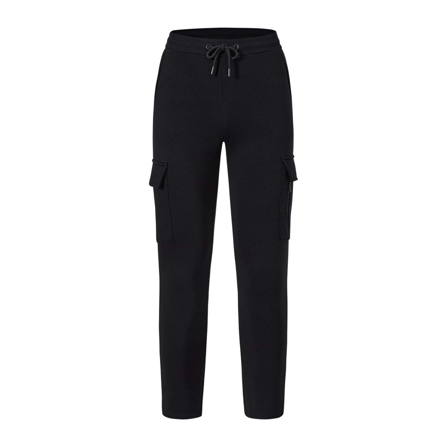 Pantalón Buzo Niño Cargo Con Cierre Negro-0