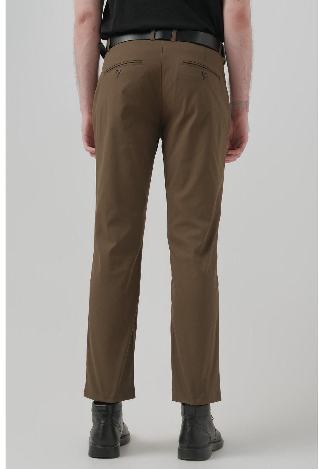 Pantalón Hombre Calce Recto Verde Olivo-2