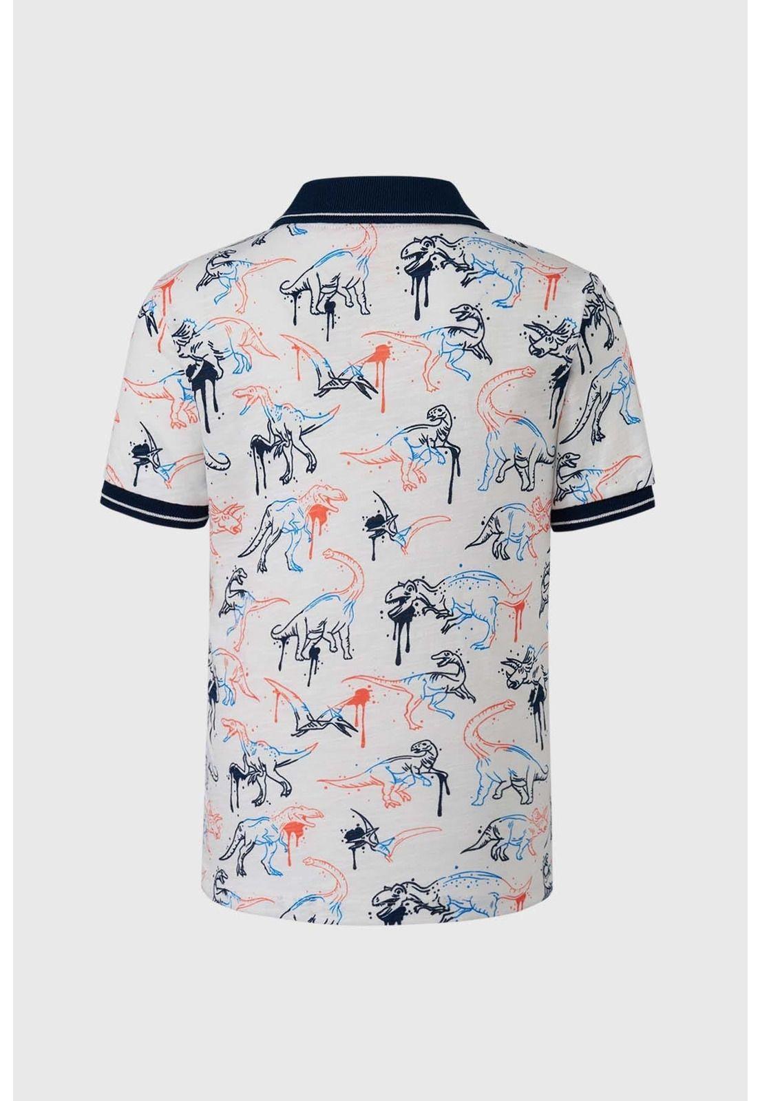 Polera Niño Estampada Azul-1