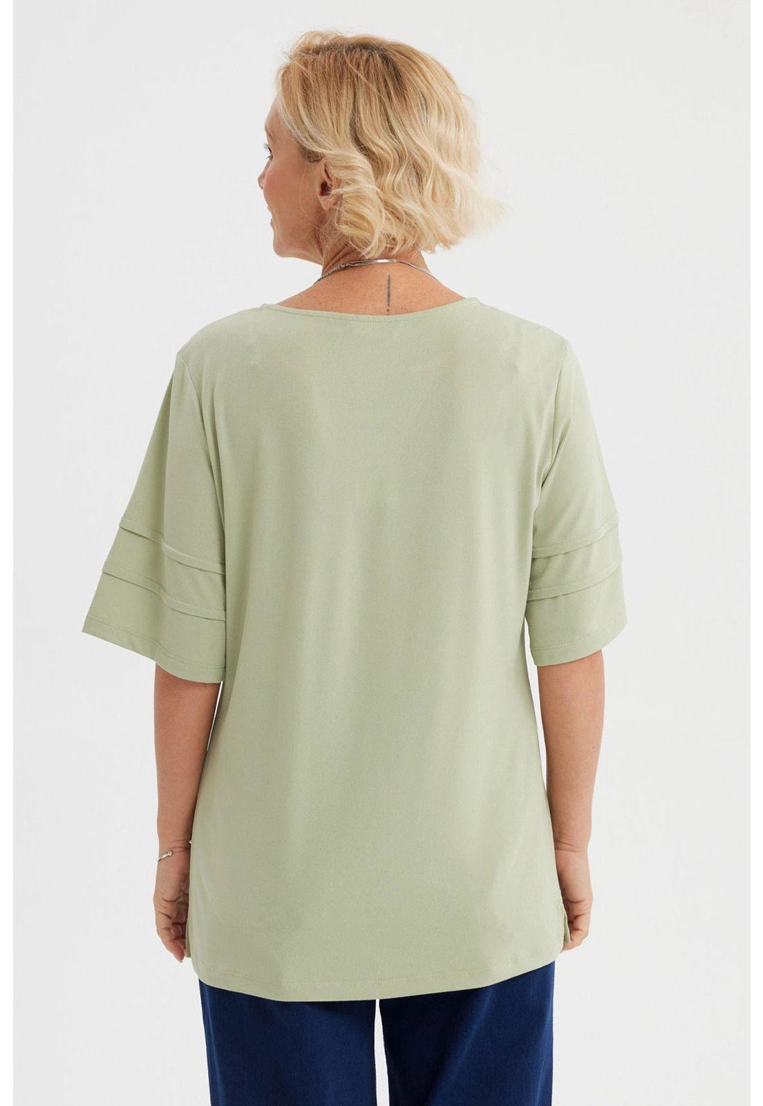 Polera Mujer Textura Verde Claro-2