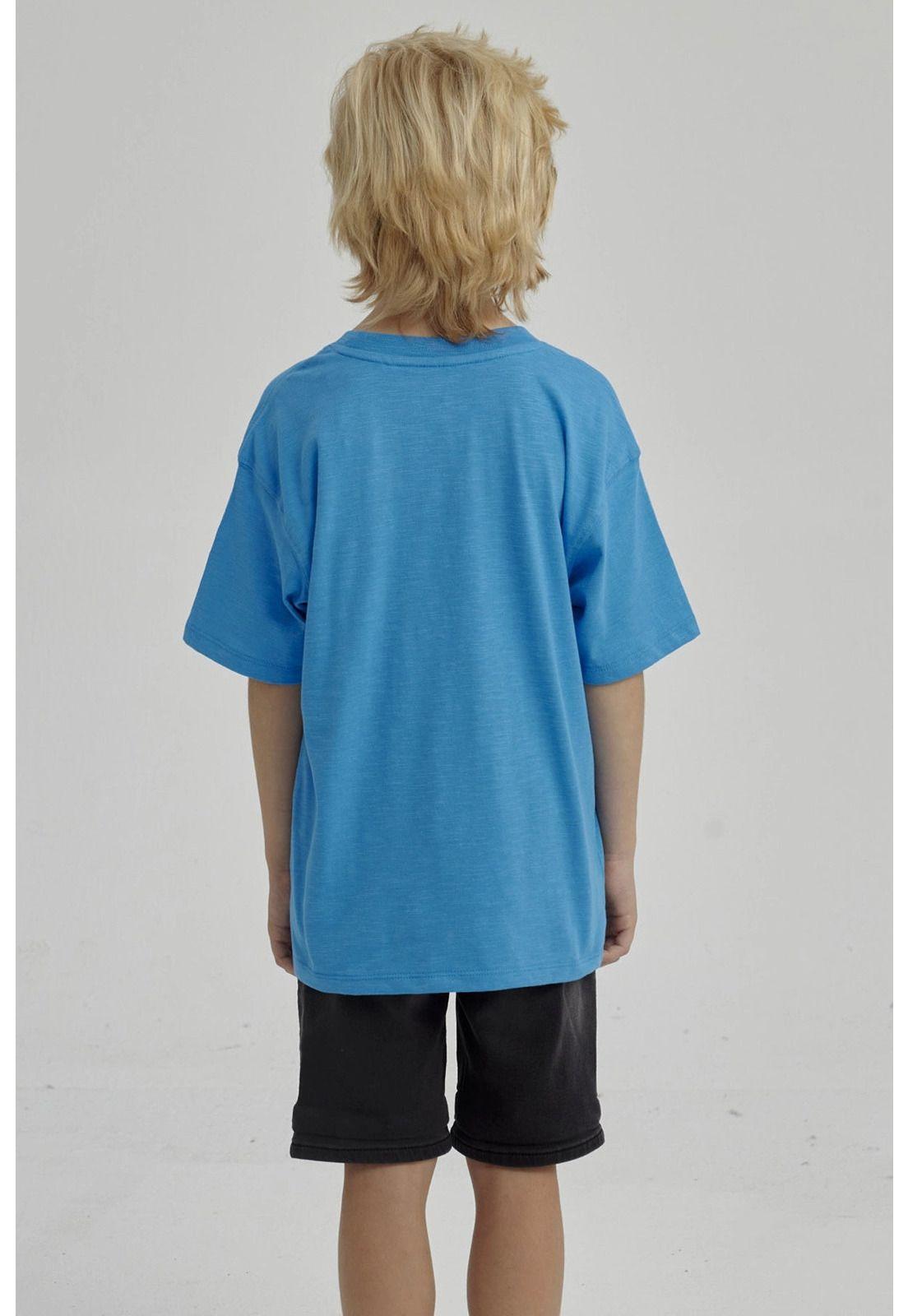 Polera Niño Con Print Azul Claro-2