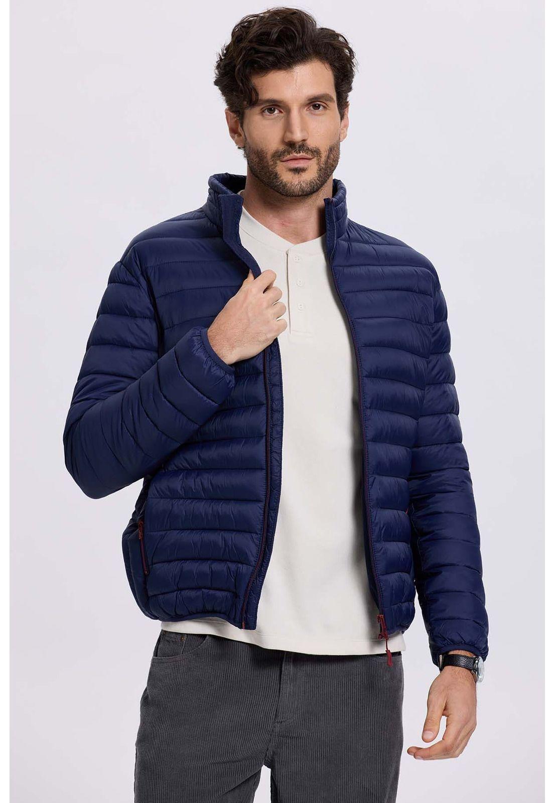 Parka Hombre Básica Azul-0