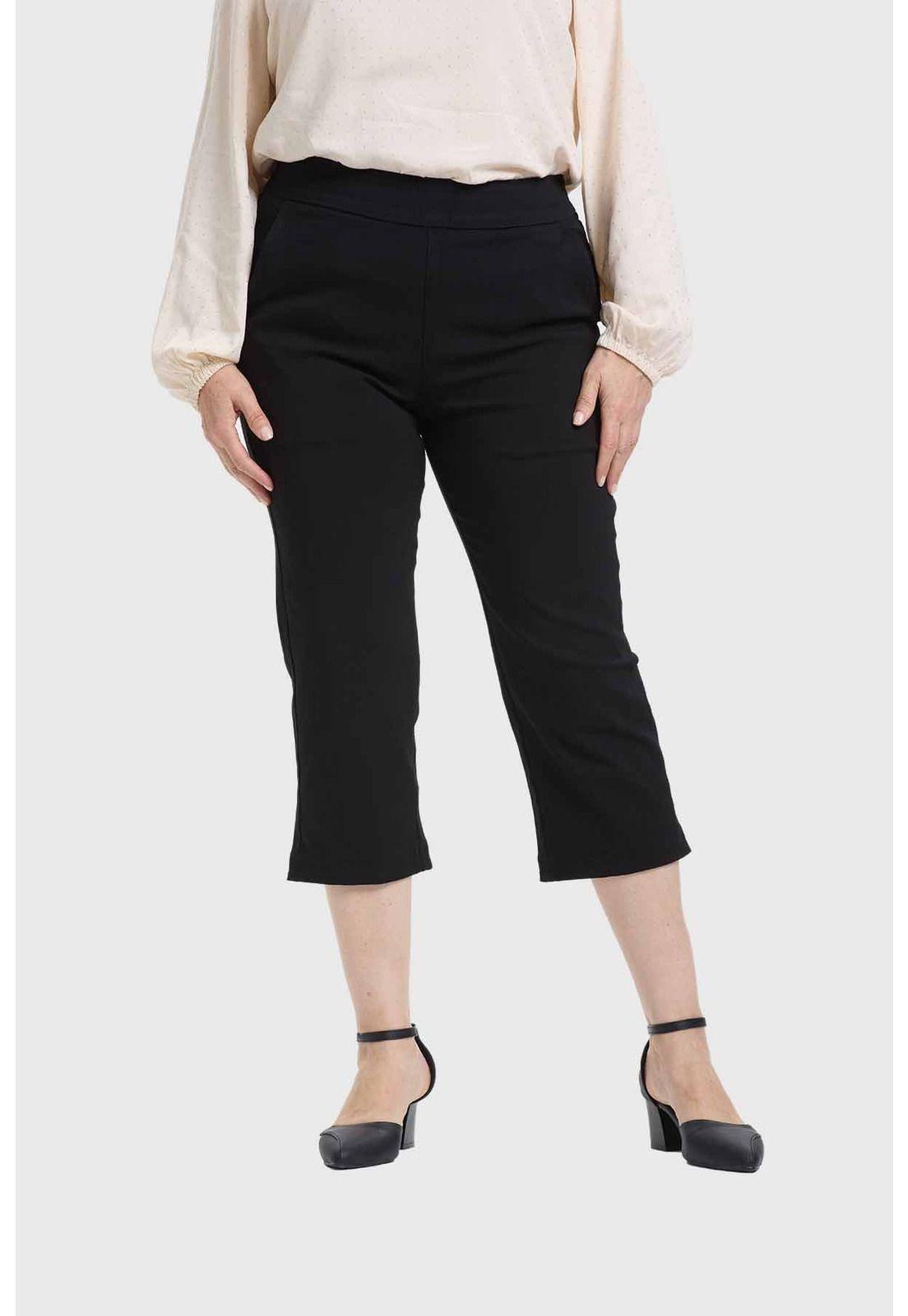 Pantalón Mujer Recto Negro-0