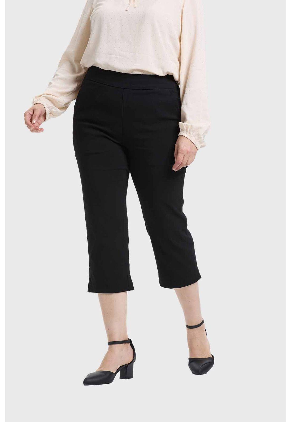 Pantalón Mujer Recto Negro-1