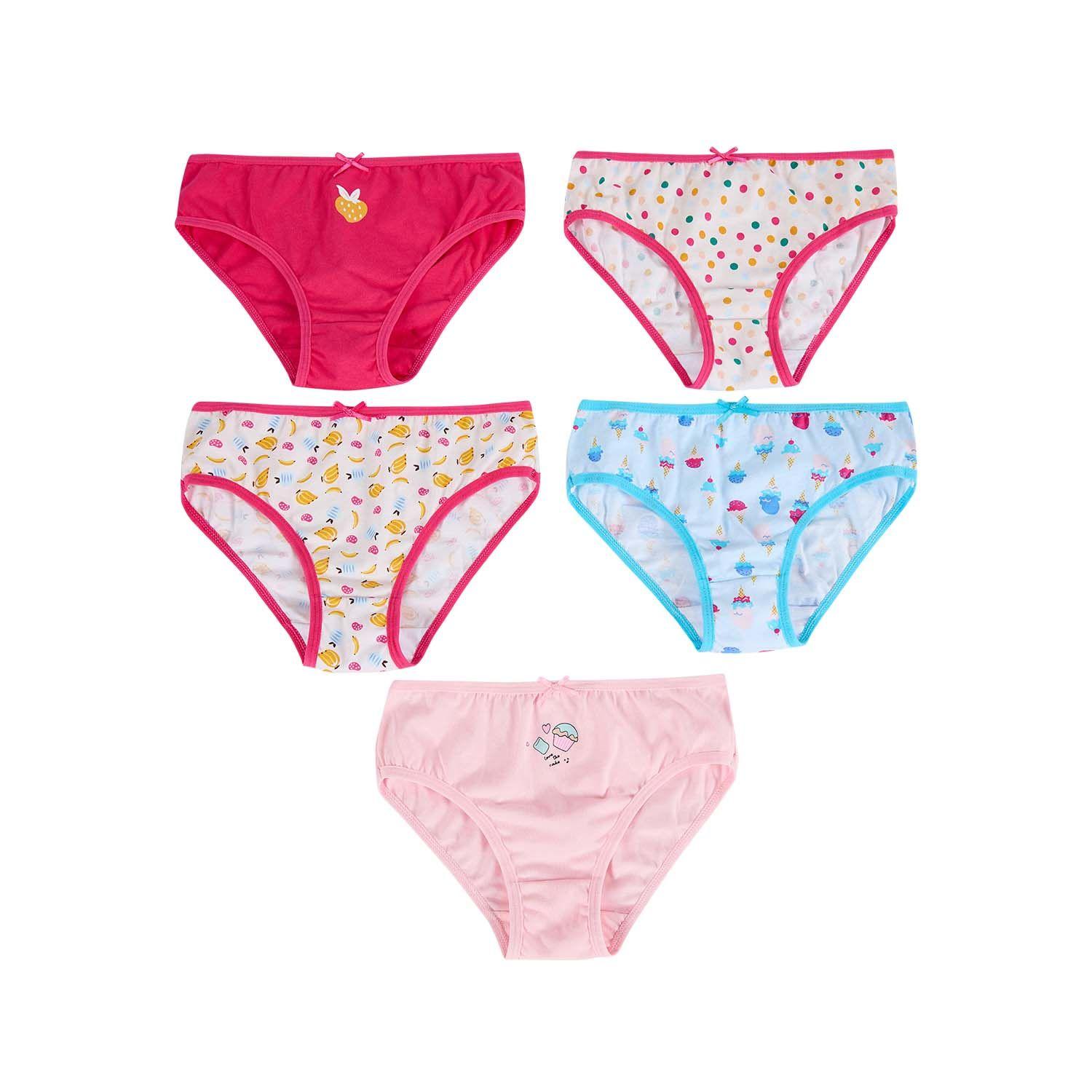 Calzón Niña 5 Pack Full Print / Mini Print Rosado-0