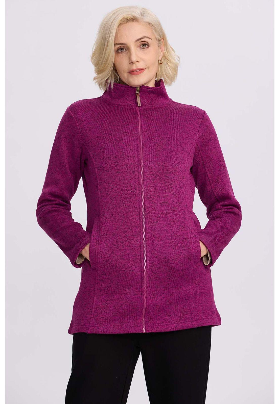 Polar Mujer Con Bolsillo Morado-1
