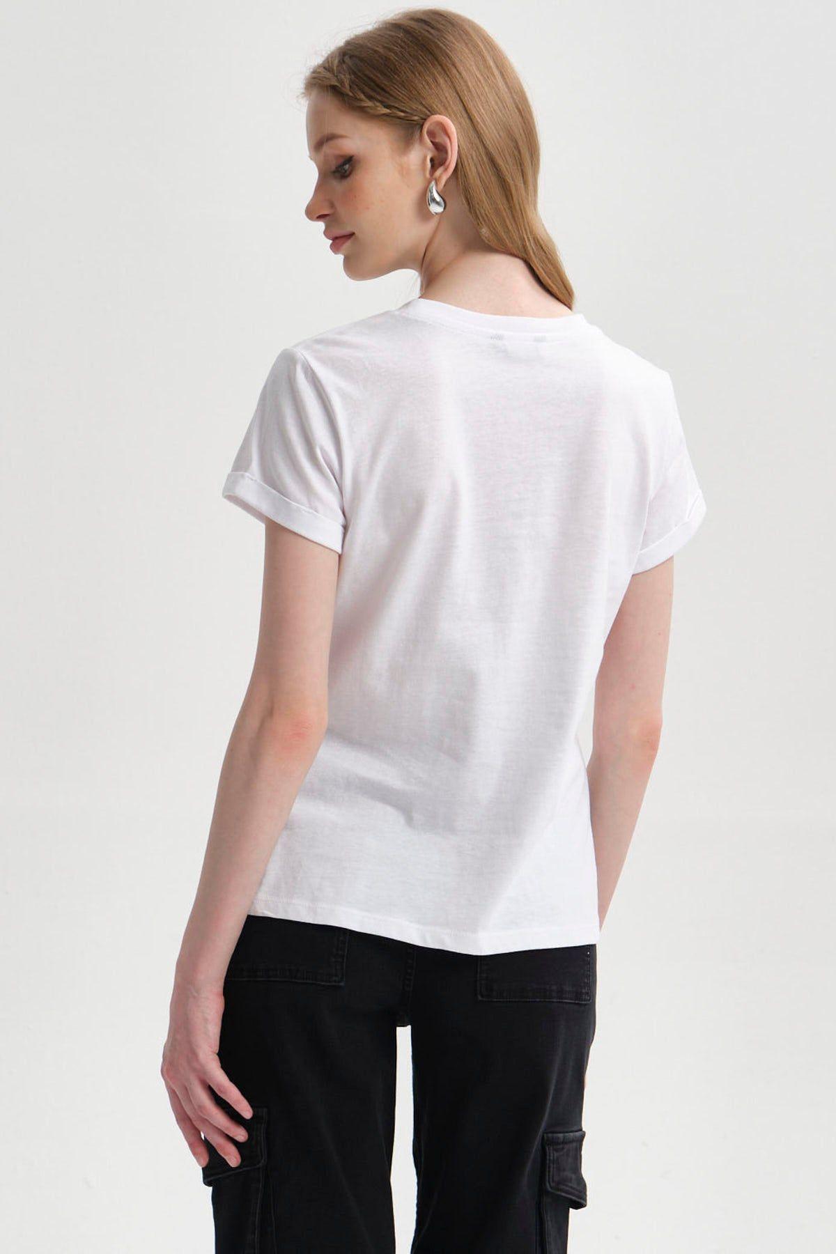 Polera Mujer Gráfica Roll Up Blanco II-2