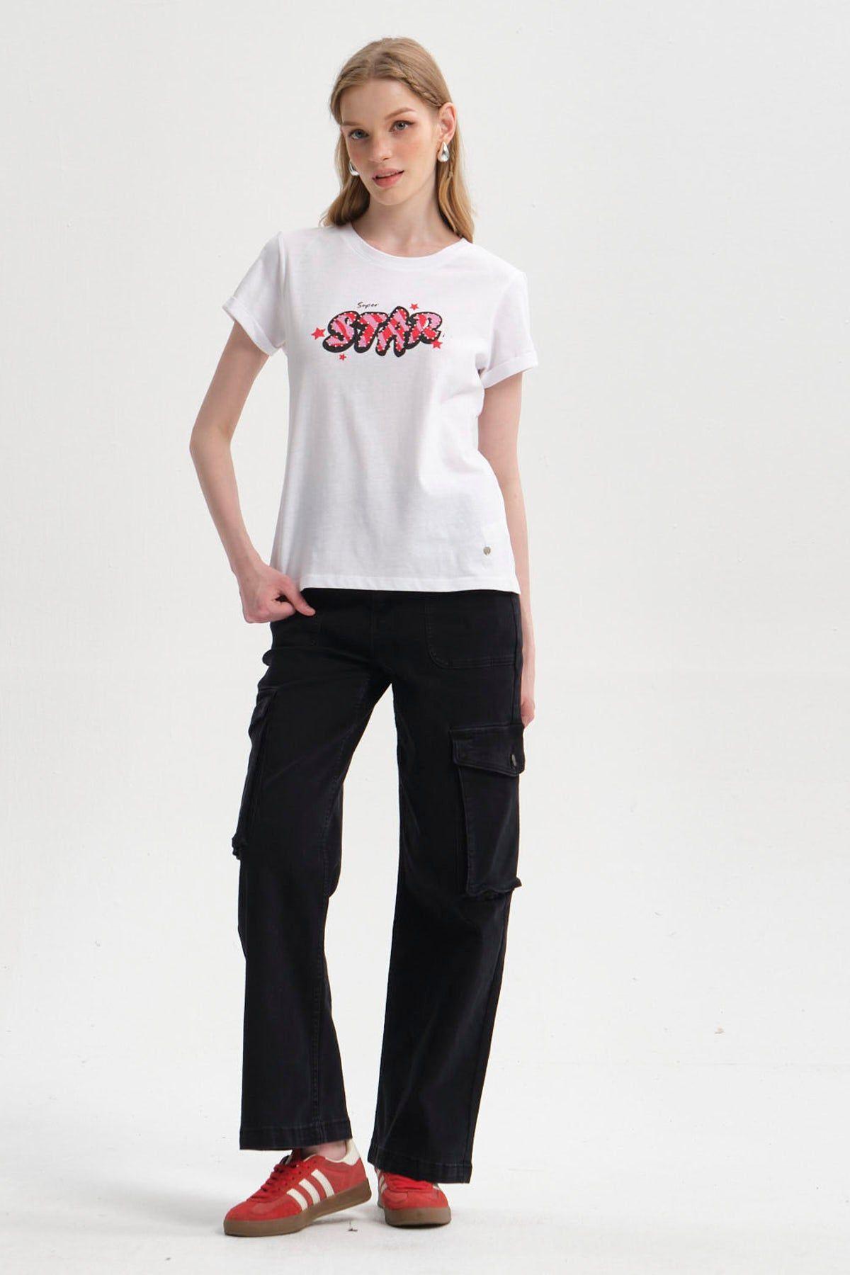 Polera Mujer Gráfica Roll Up Blanco II-3