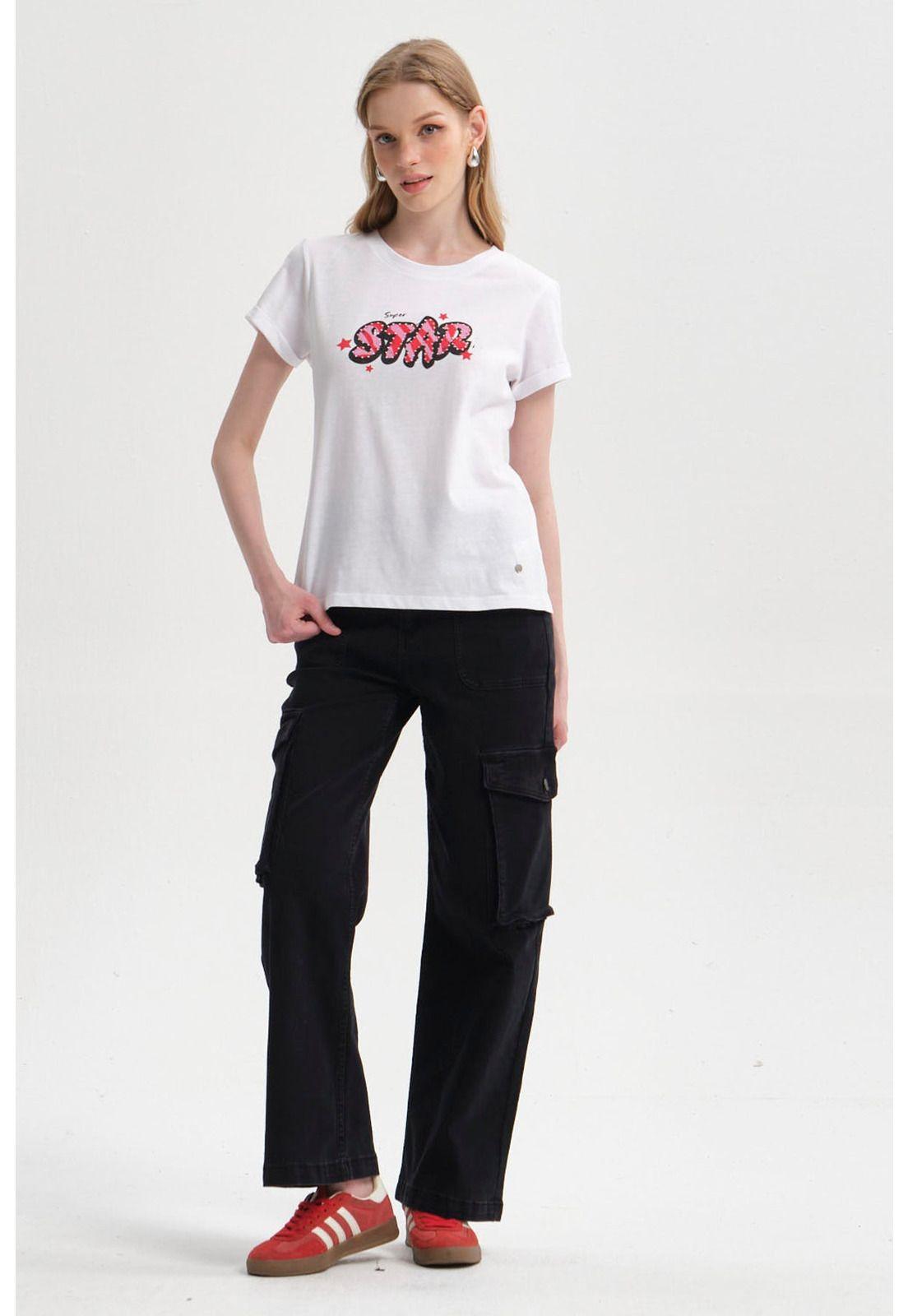 Polera Mujer Gráfica Roll Up Blanco-3