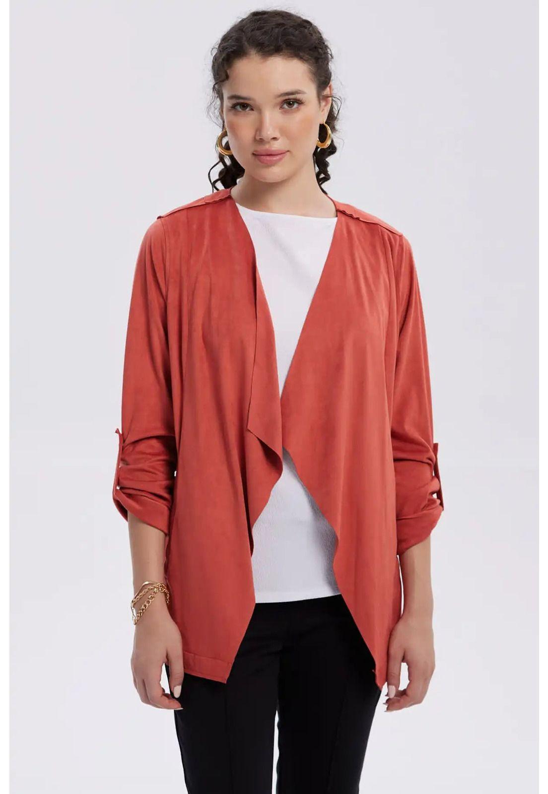 Chaqueta Mujer Antelina Terracota-0