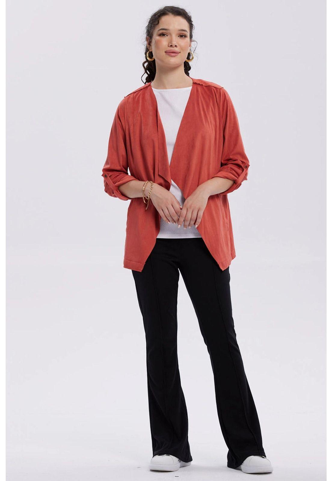 Chaqueta Mujer Antelina Terracota-3