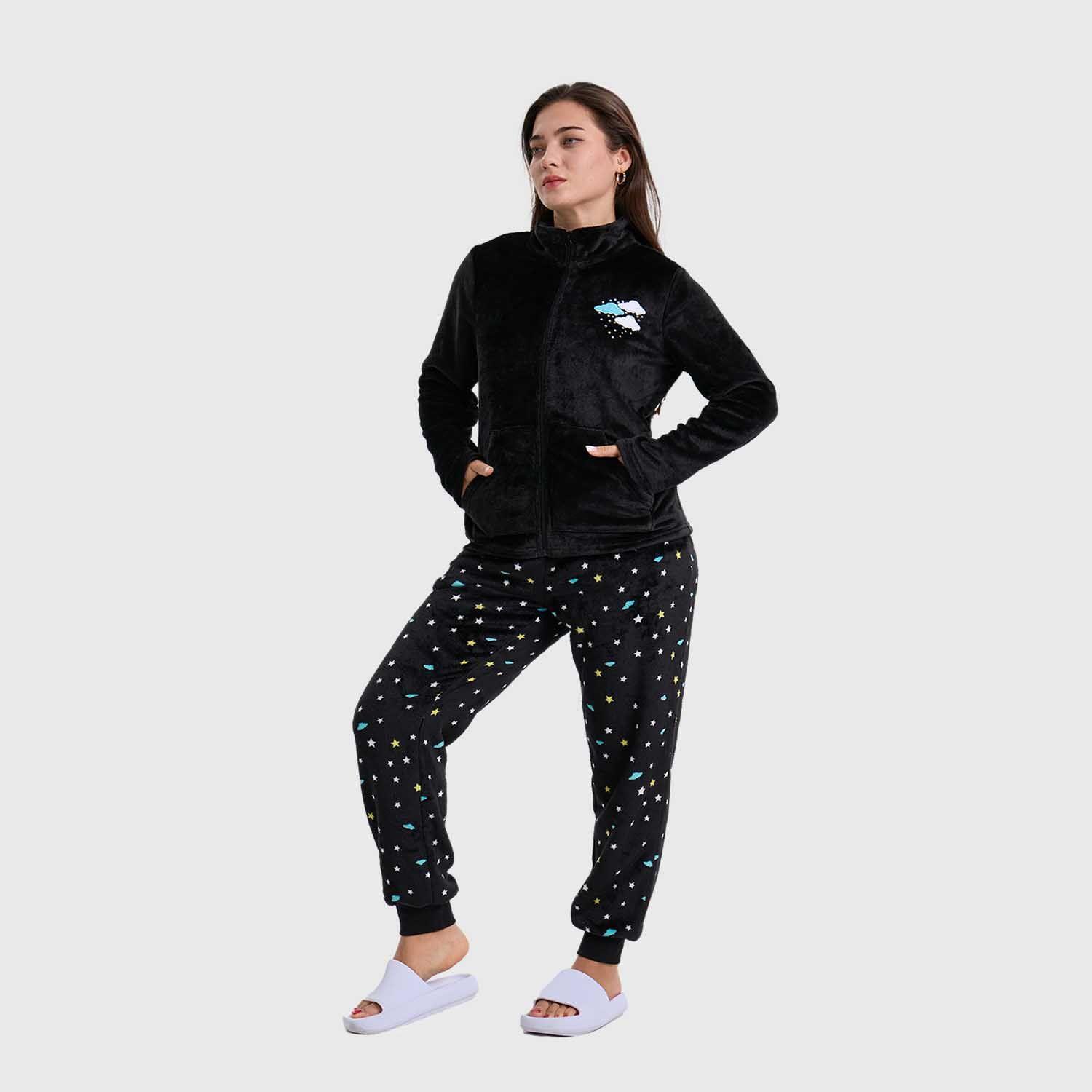 Pijama Mujer Full Zipper Negro Fashion´s Park-1