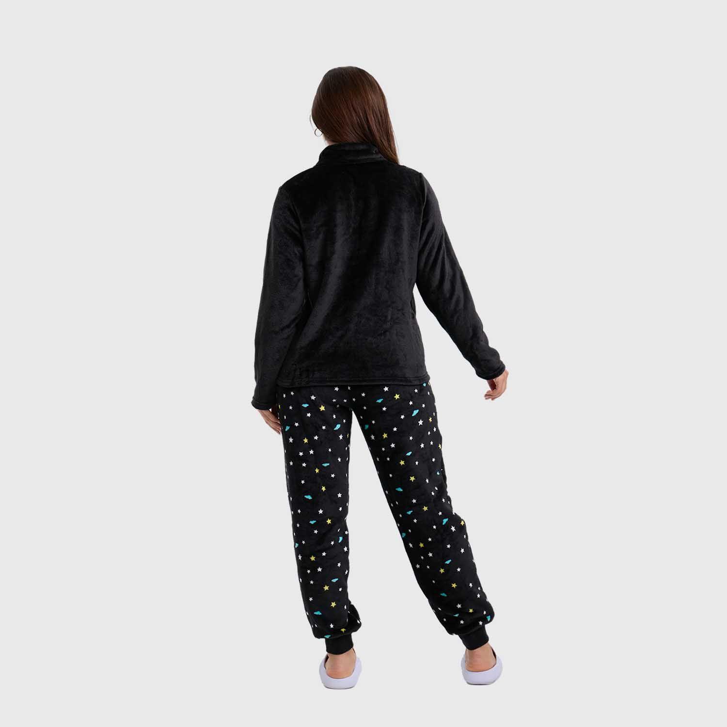 Pijama Mujer Full Zipper Negro Fashion´s Park-2