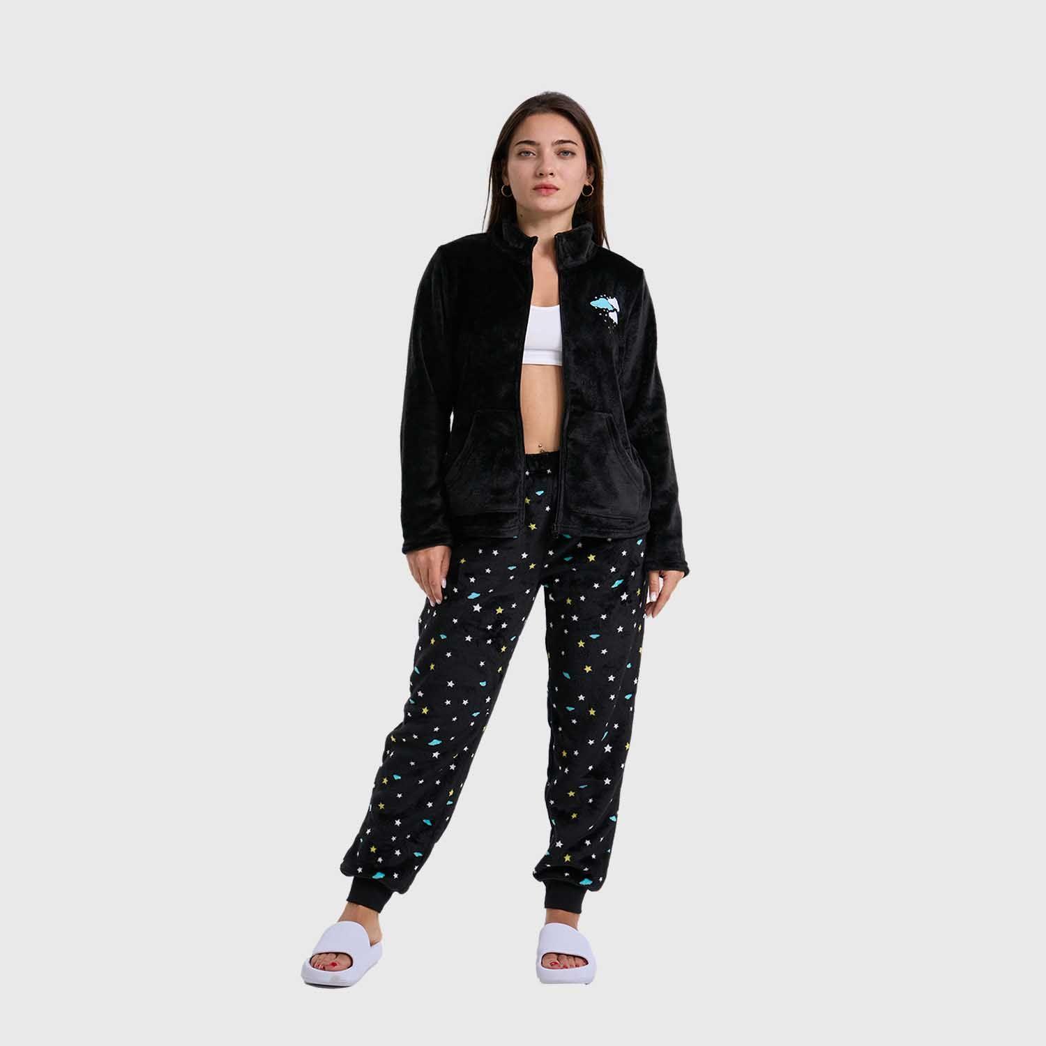 Pijama Mujer Full Zipper Negro Fashion´s Park-3