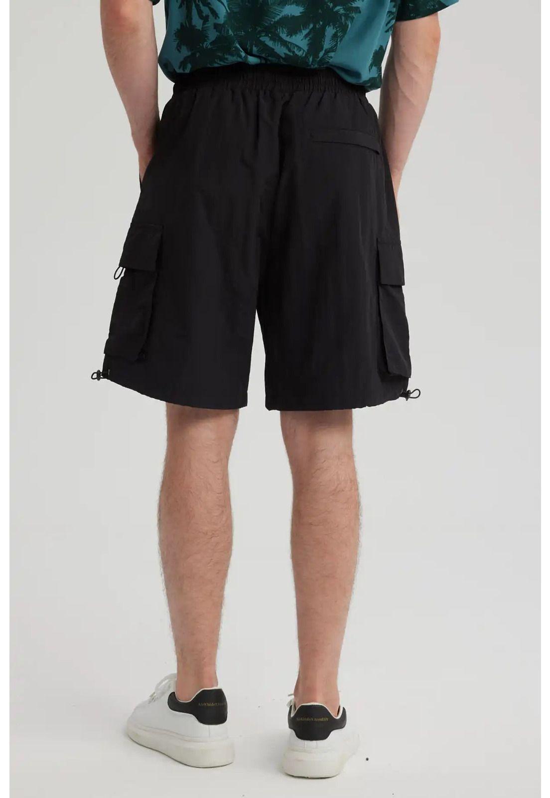 Bermuda Hombre Cargo Técnico Negro - ll-2