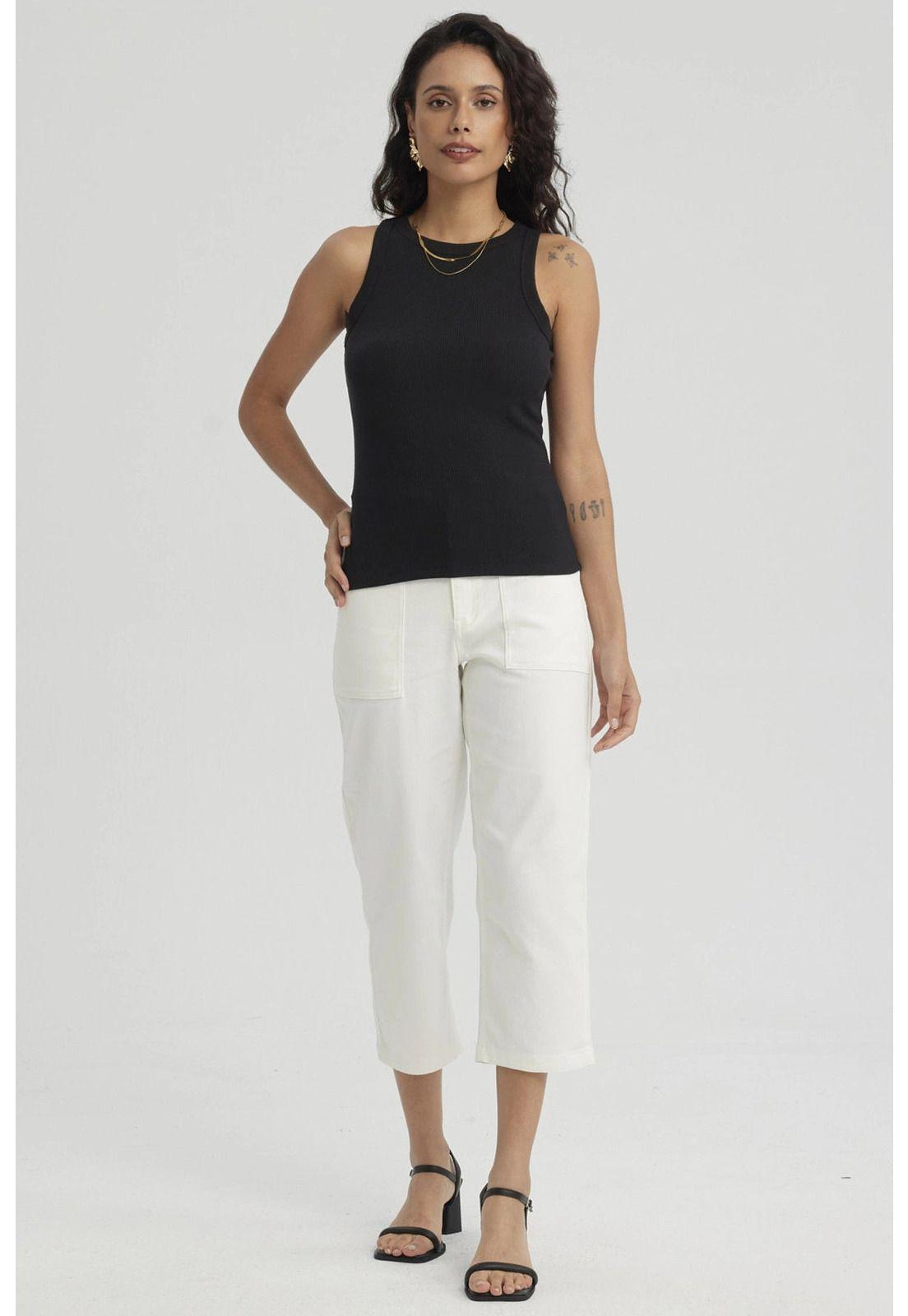 Polera Mujer Rib Grueso Negro-3