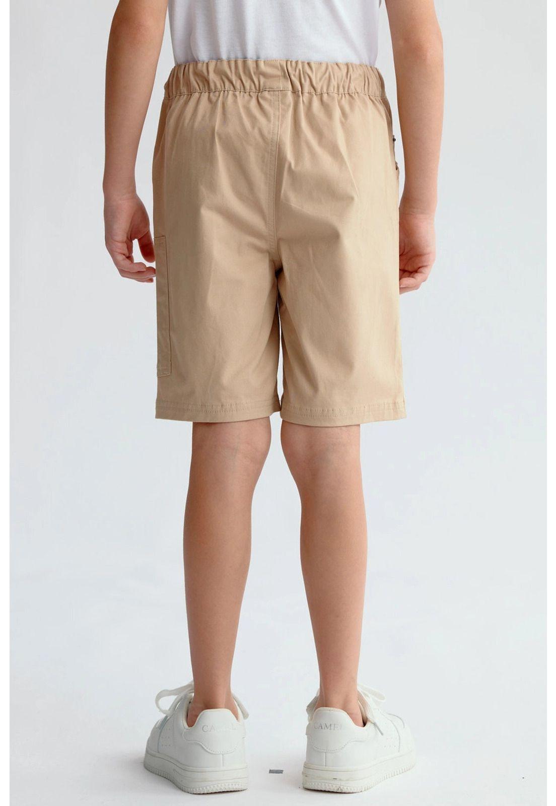 Bermuda Niño Bolsillo Camel-2
