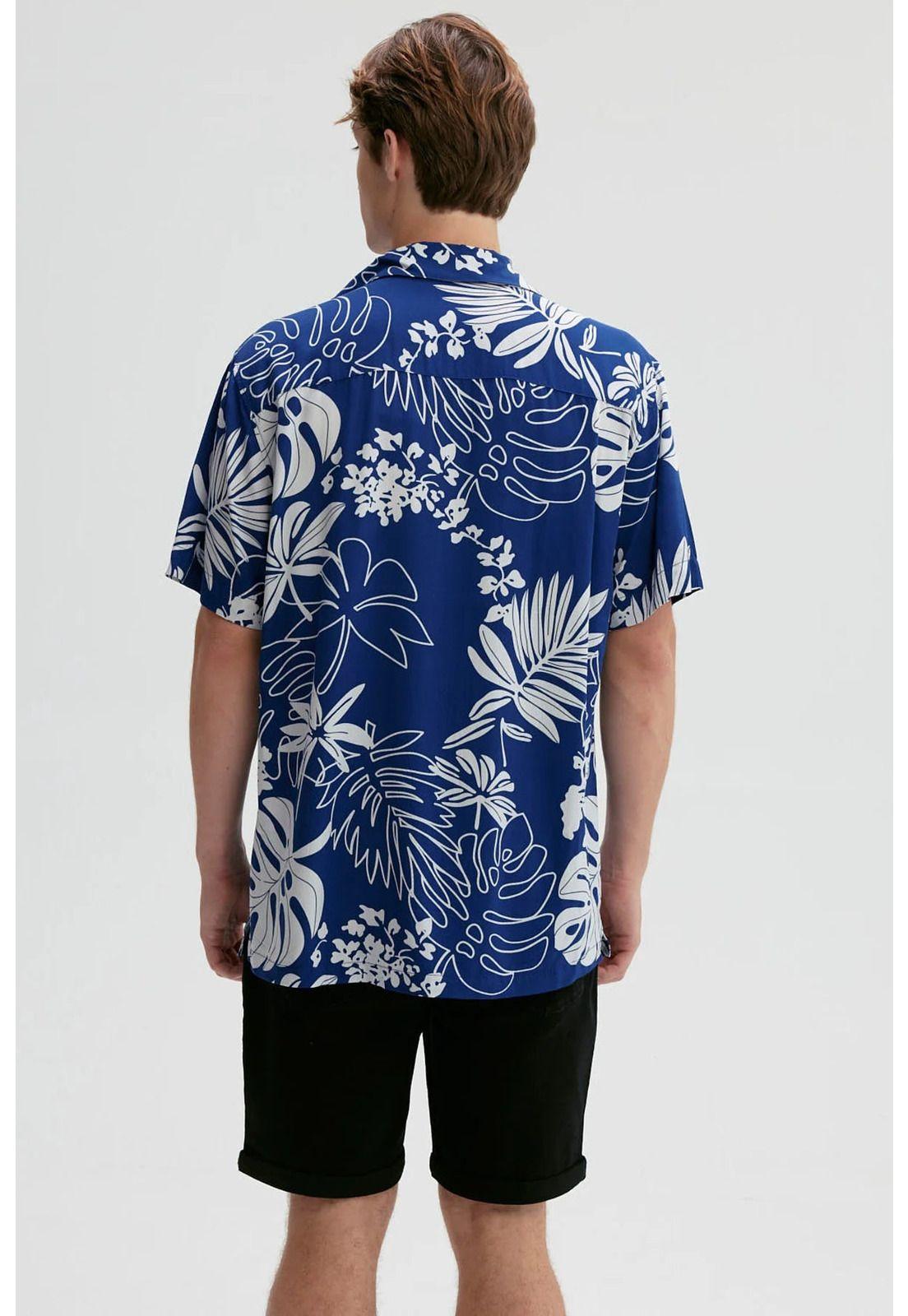 Camisa Hombre Full Print Azul-2