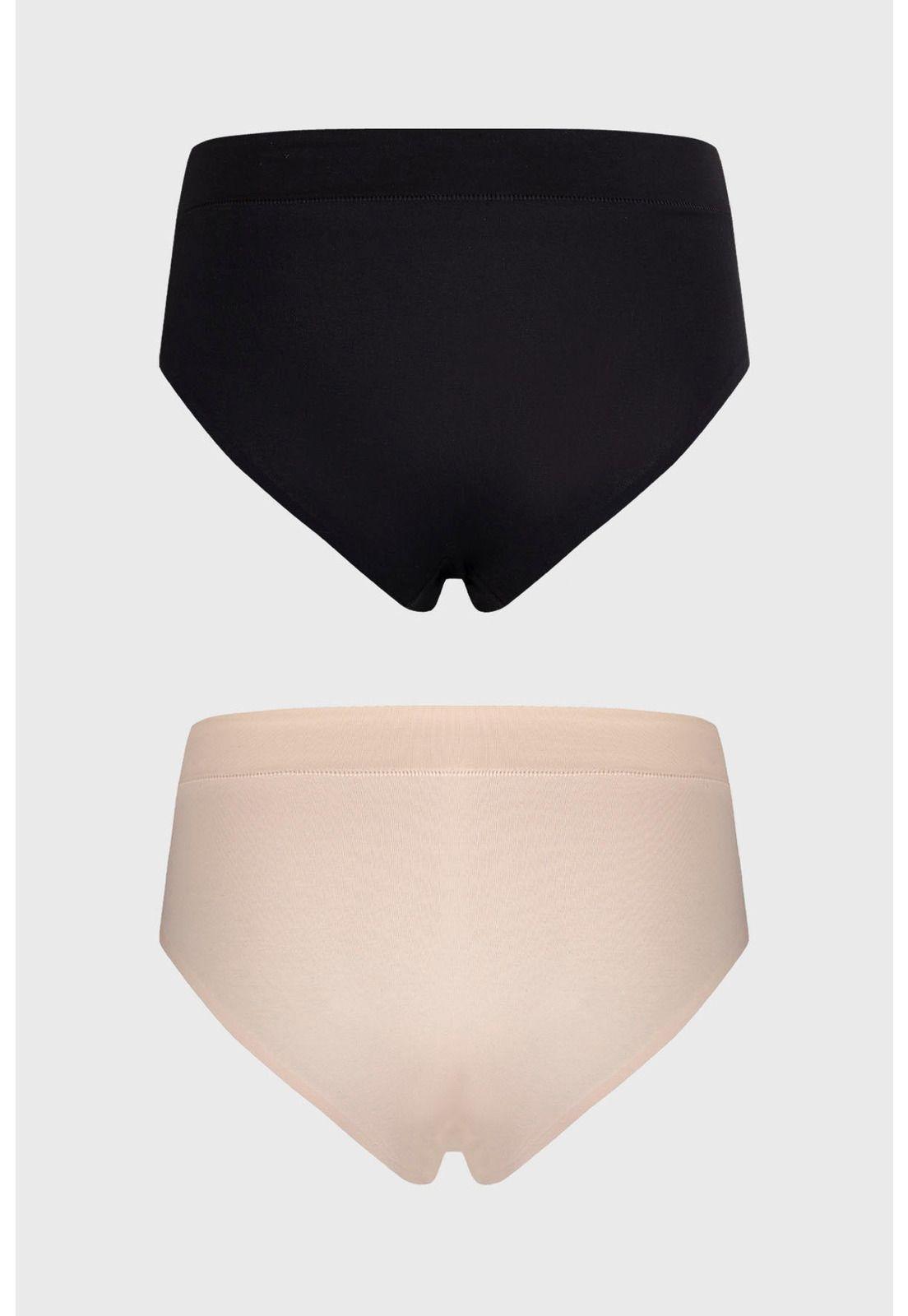 Calzón Mujer Tiro Alto Sin Costura Crudo-1