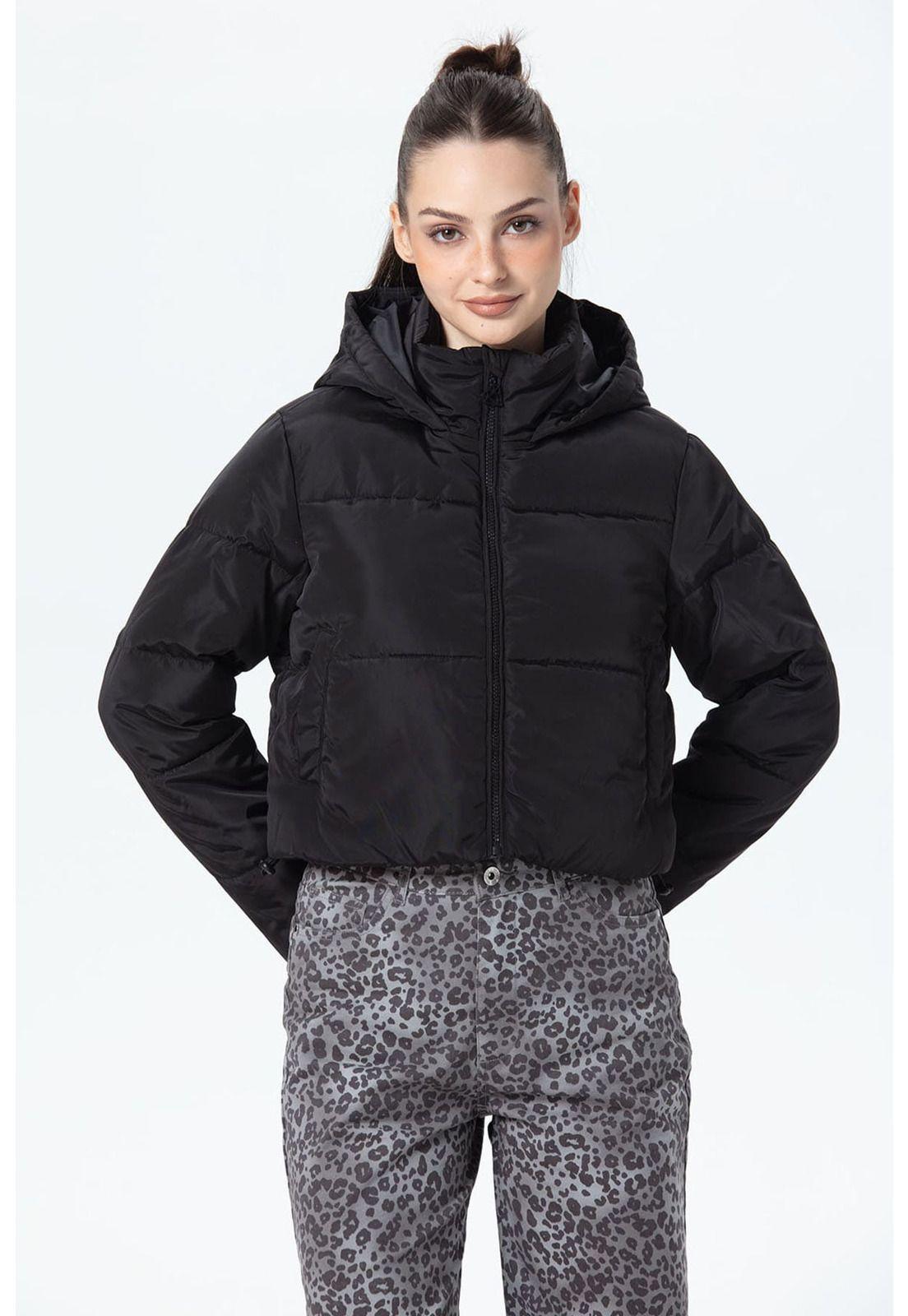 Parka Mujer Puffa Ajustable Negro-0