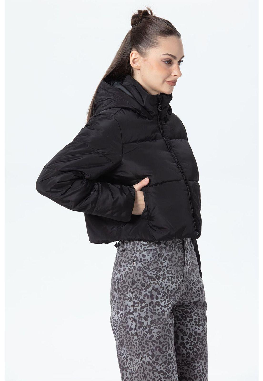 Parka Mujer Puffa Ajustable Negro-1