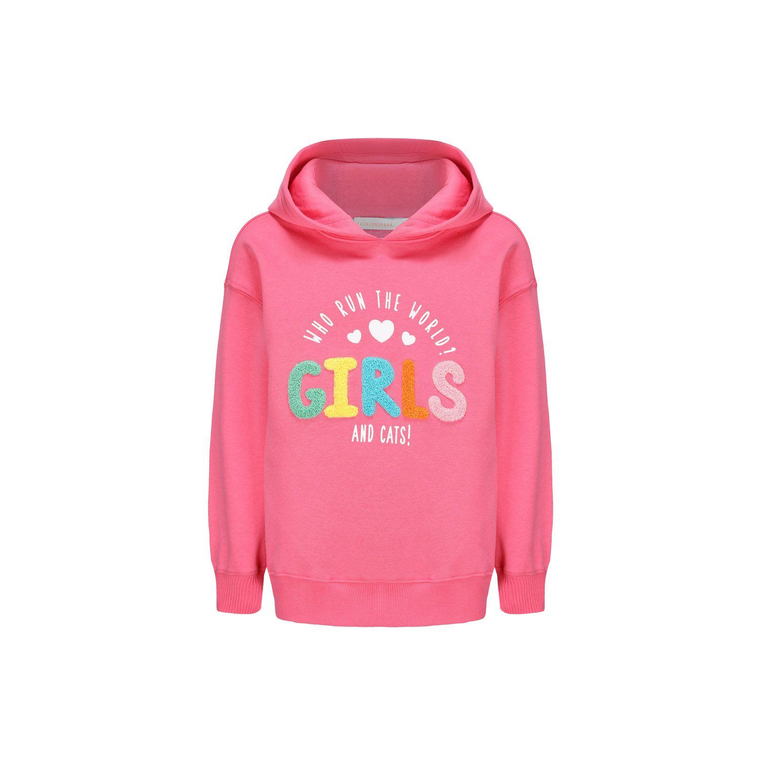 Polerón Niña Oversize Print Fucsia-0