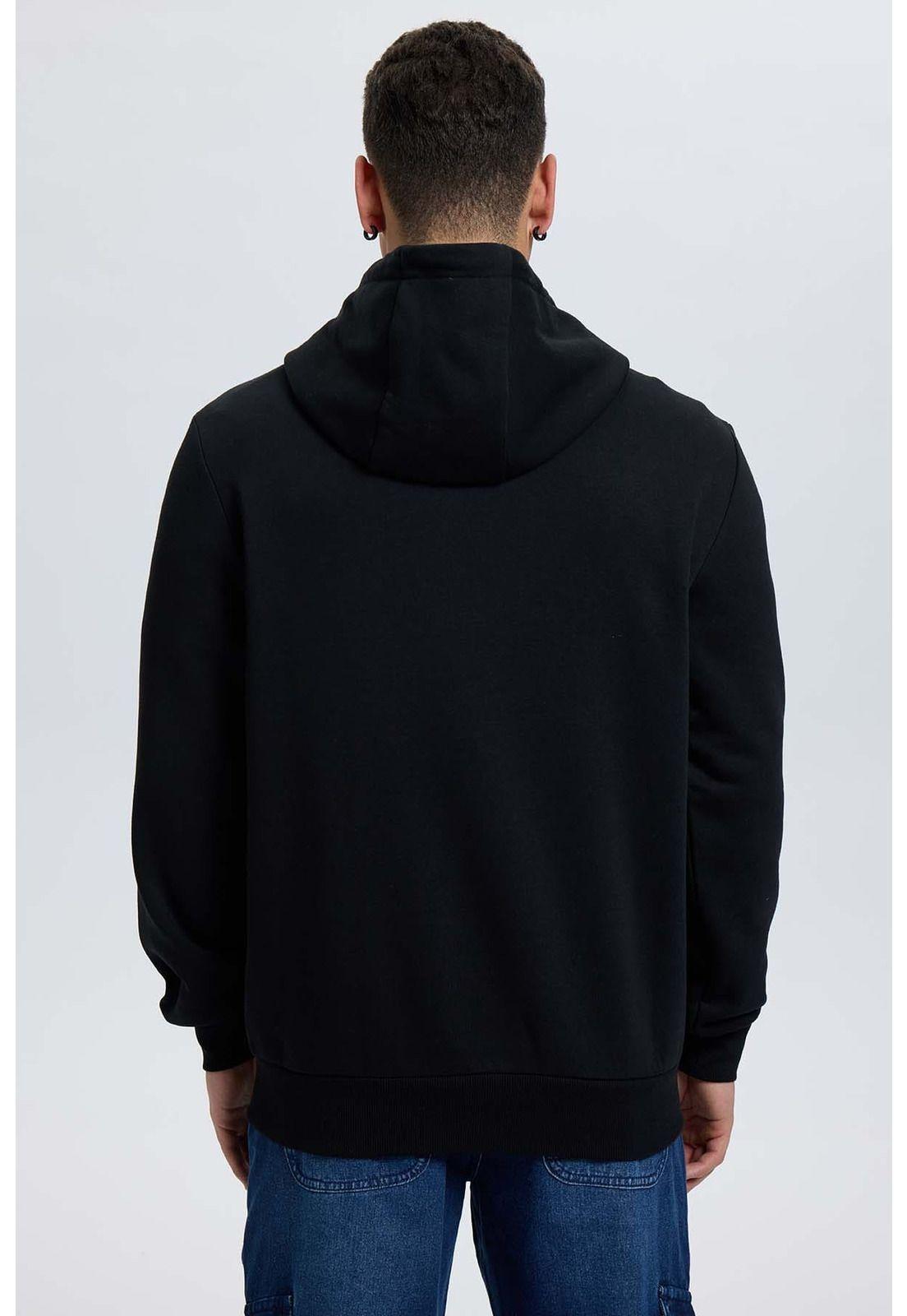 Polerón Hombre Hoodie Negro-2