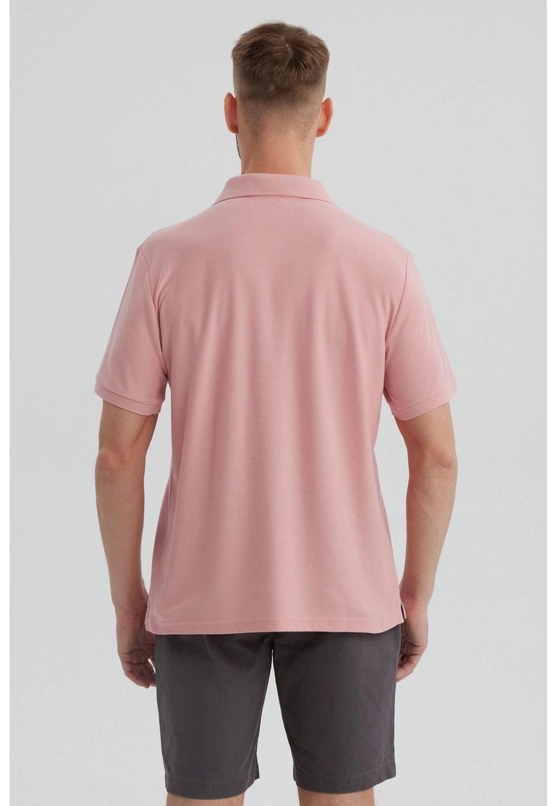 Polera Hombre Pique Básica Lisa Palo Rosa- ll-2