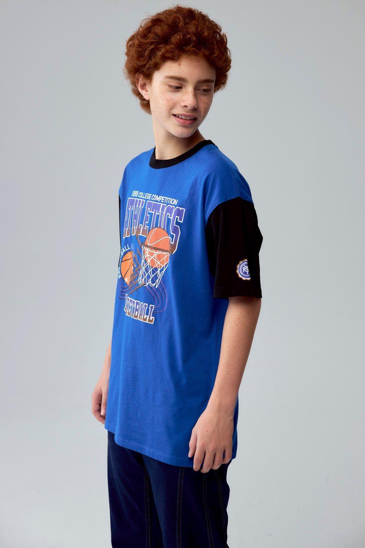 Polera Niño College Teen Azulino-1