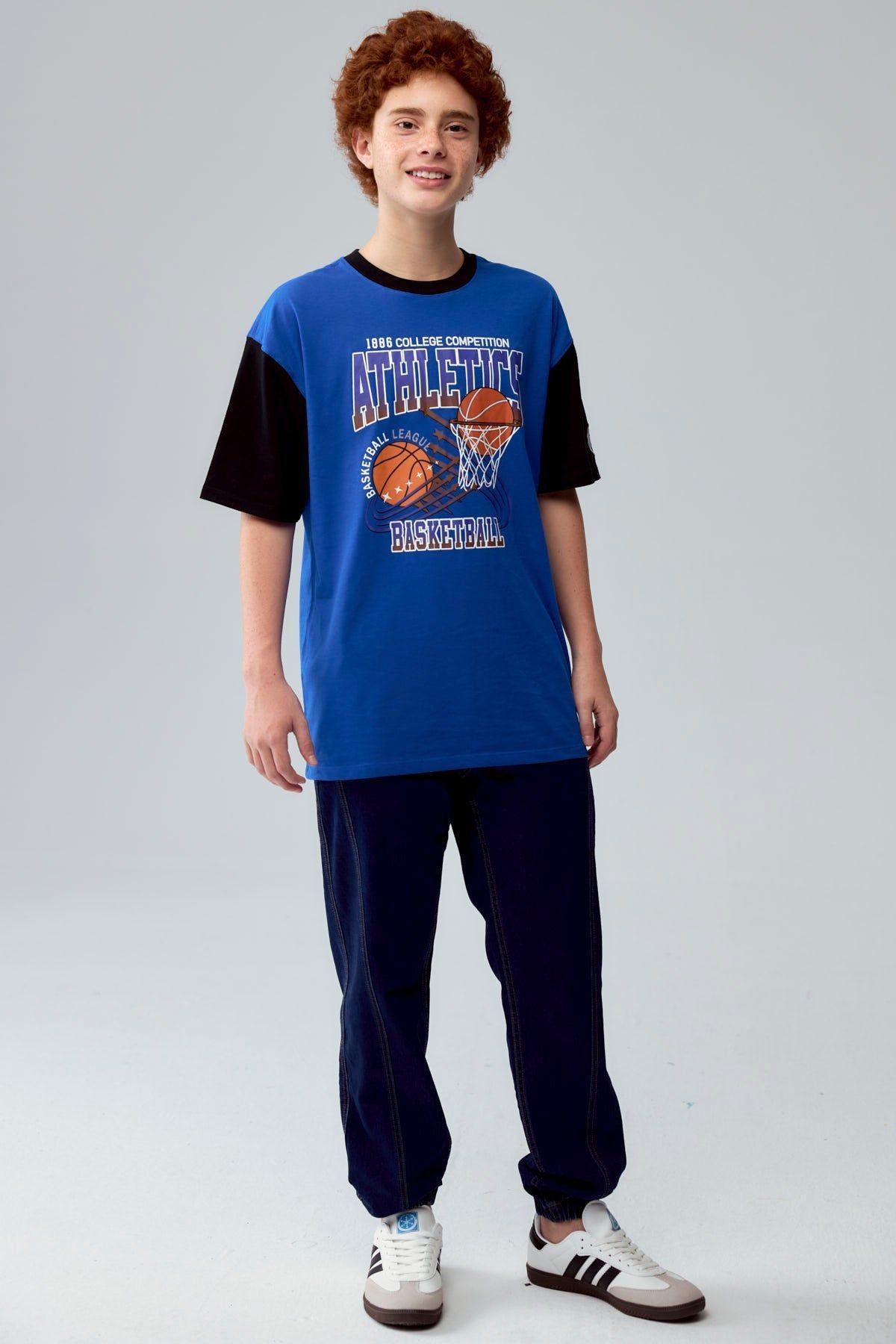 Polera Niño College Teen Azulino-3