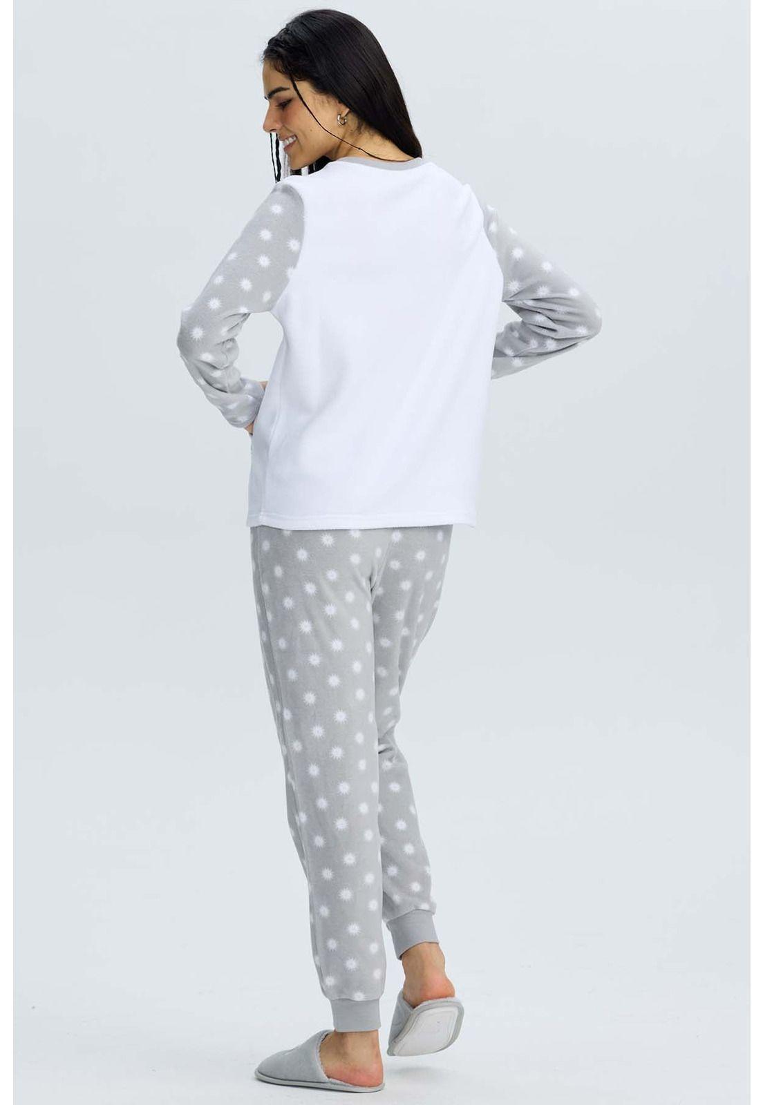 Pijama Mujer Polar Gris - ll-2