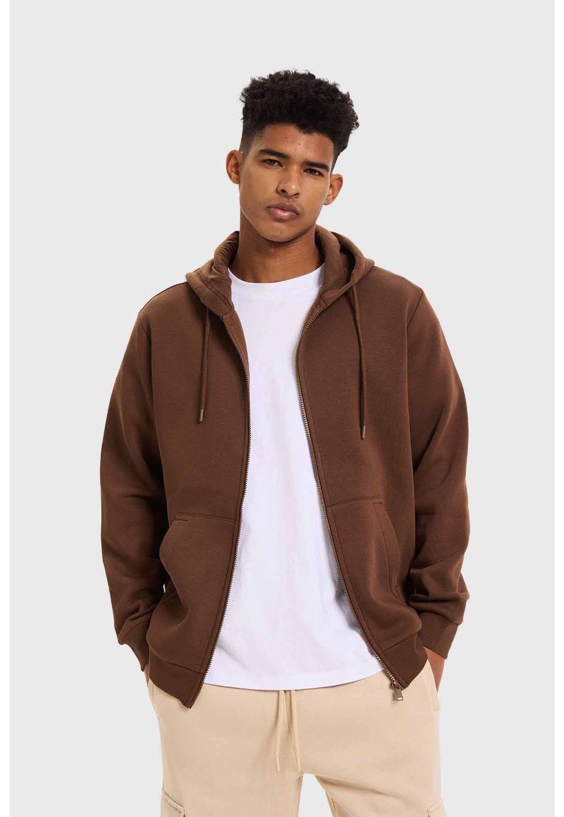 Polerón Hombre Básica Chocolate-0