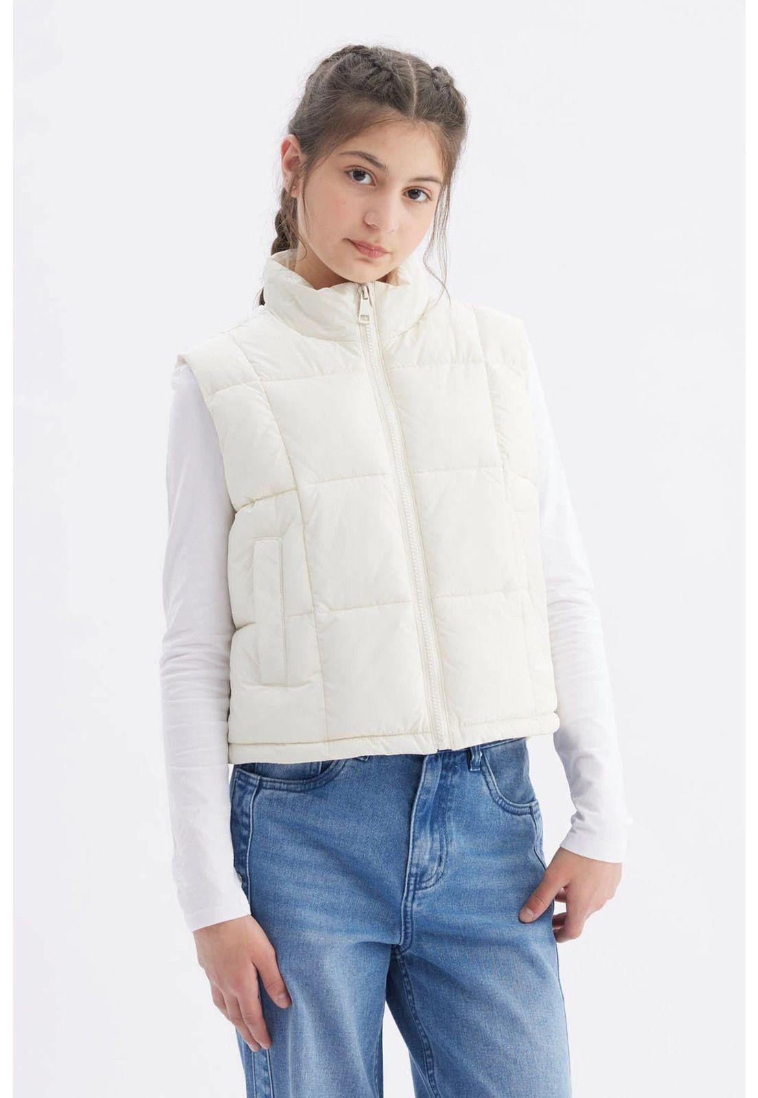 Parka Niña Cuello Con Cierre Crudo-0