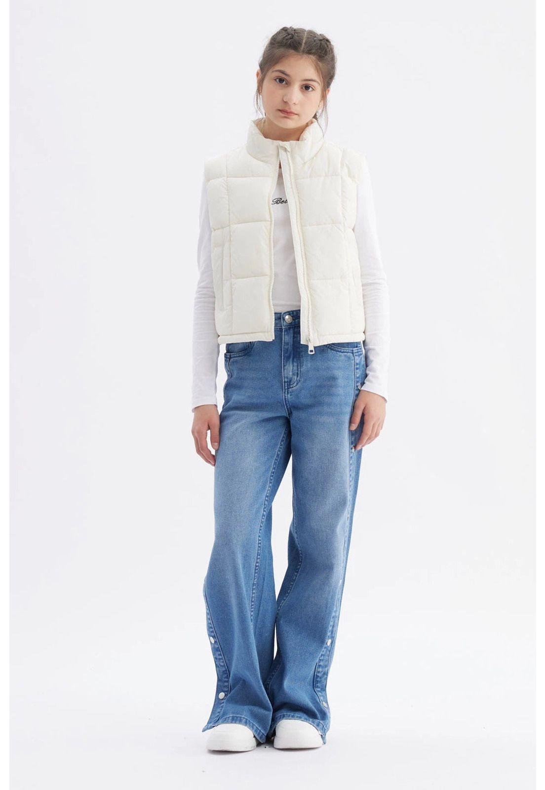 Parka Niña Cuello Con Cierre Crudo-3