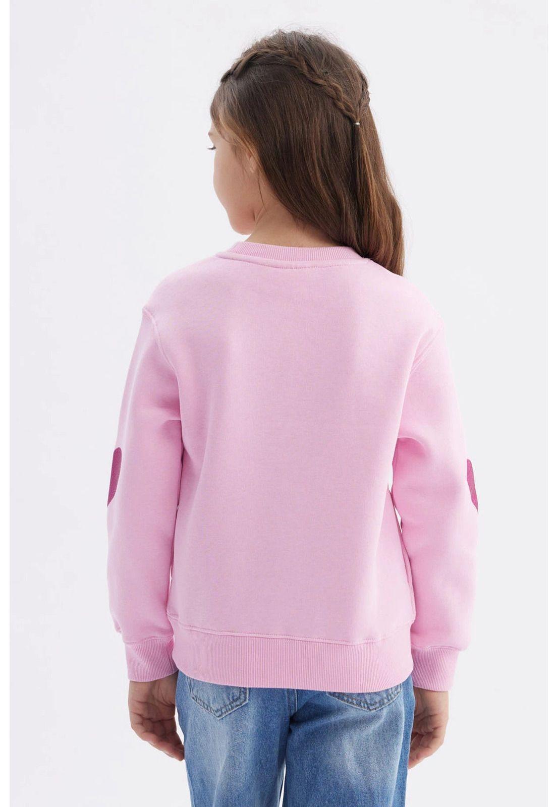 Polerón Niña Corazones Rosado-2