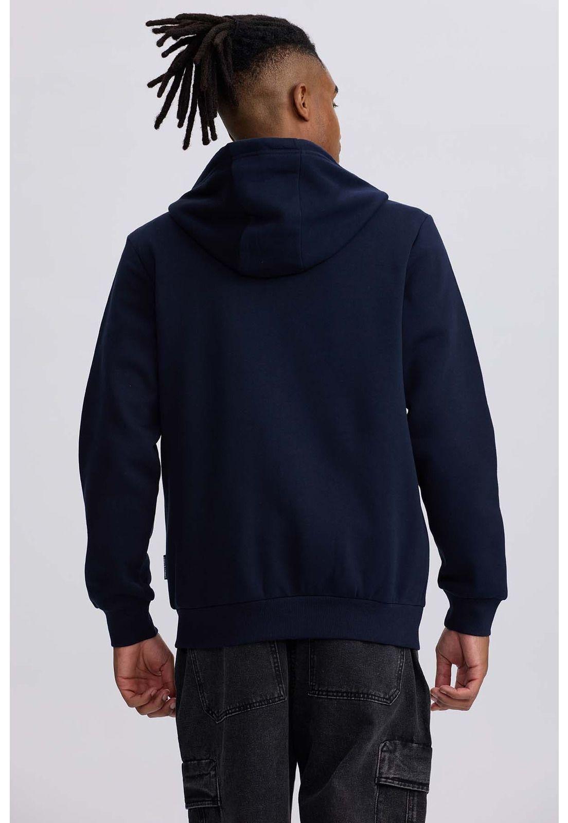 Polerón Hombre Full Zipper Azul-2