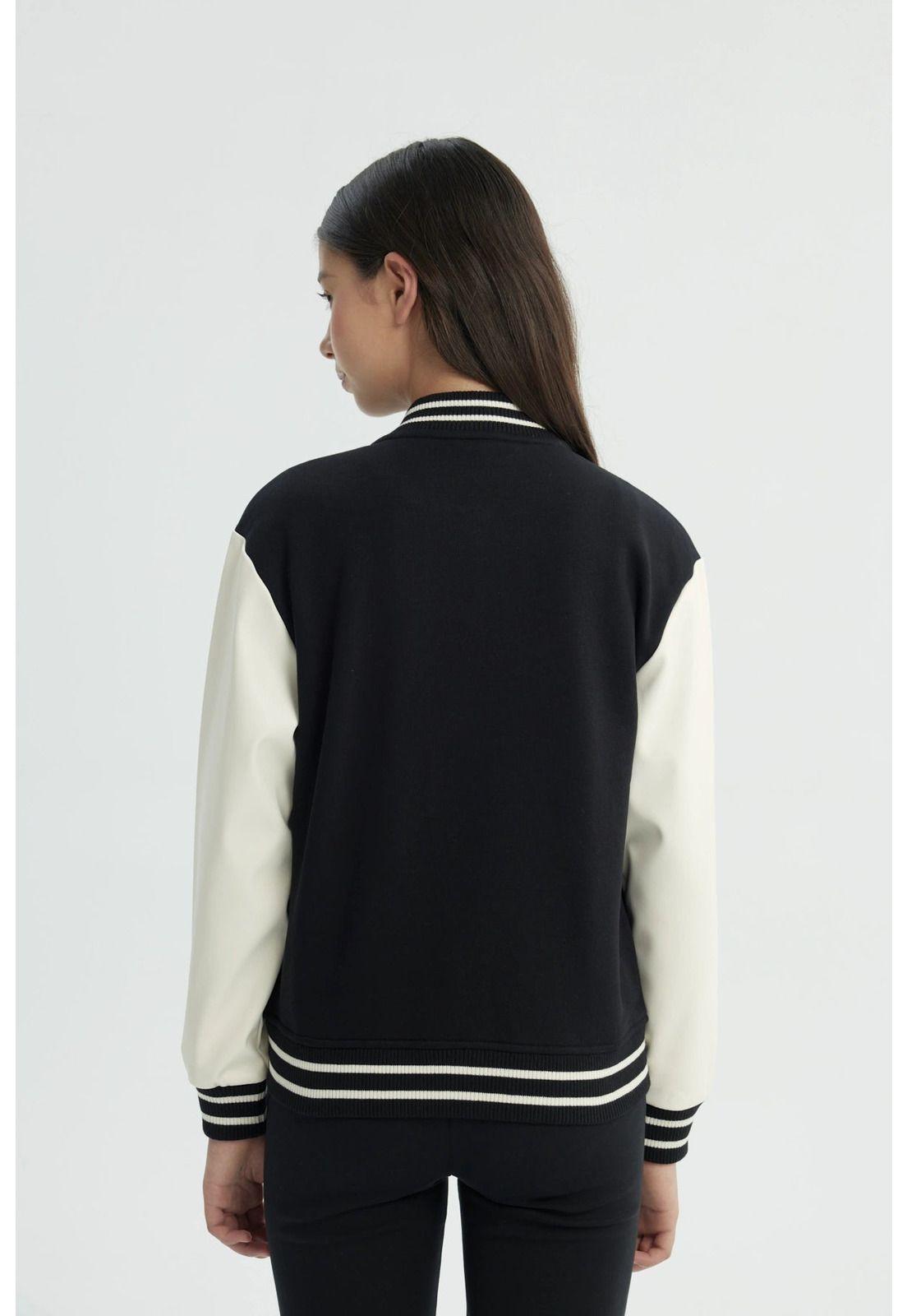 Chaqueta Niña Oversize Negro - ll-2