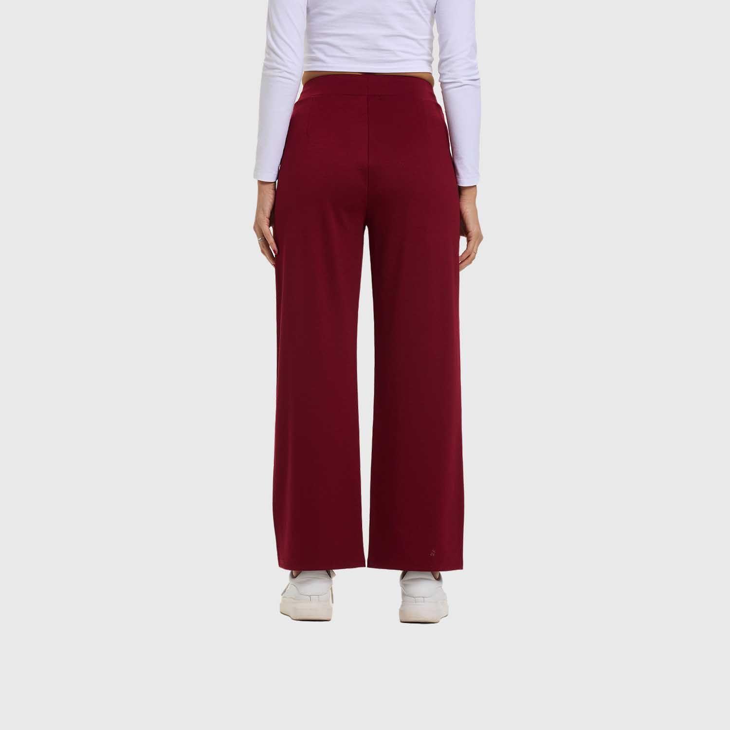 Pantalón Mujer Sastrero Pretina Rojo Oscuro Fashion's Park-2