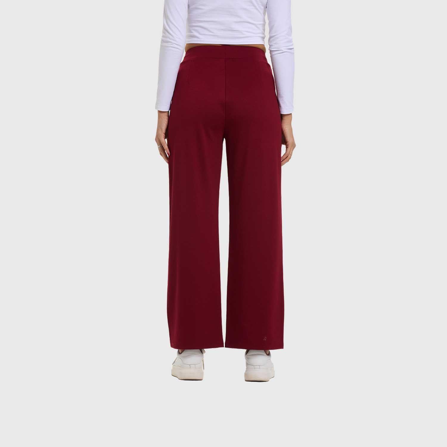 Pantalón Mujer Sastrero Pretina Rojo Oscuro Fashion's Park-2