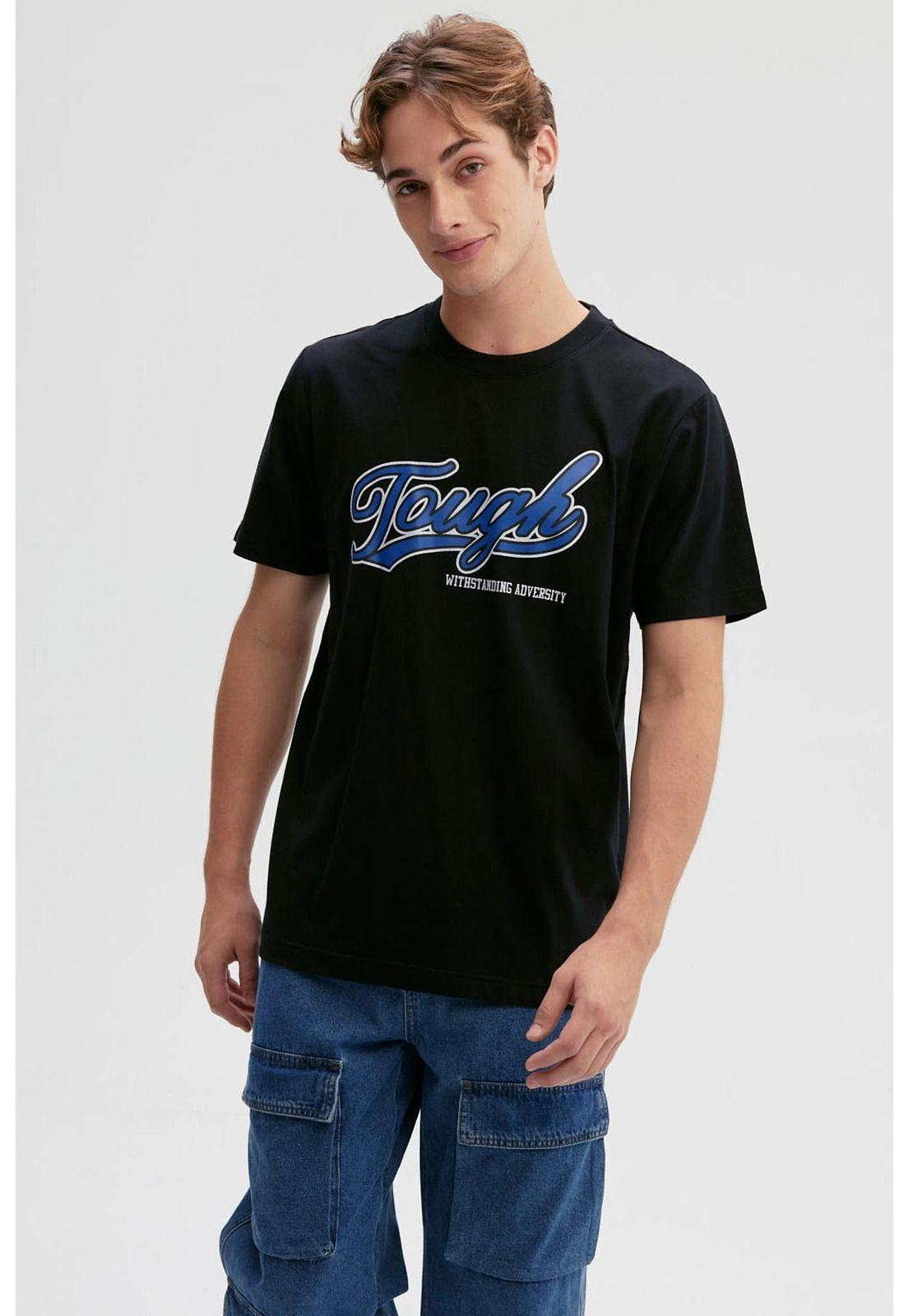Polera Hombre Print Negro-0